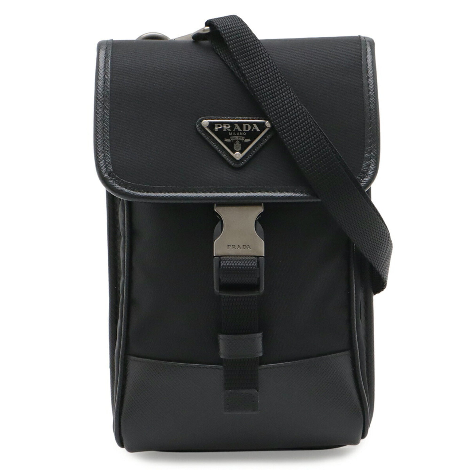 Prada Black Nero Nylon Handbag Shoulder Bag (Pre-Owned)