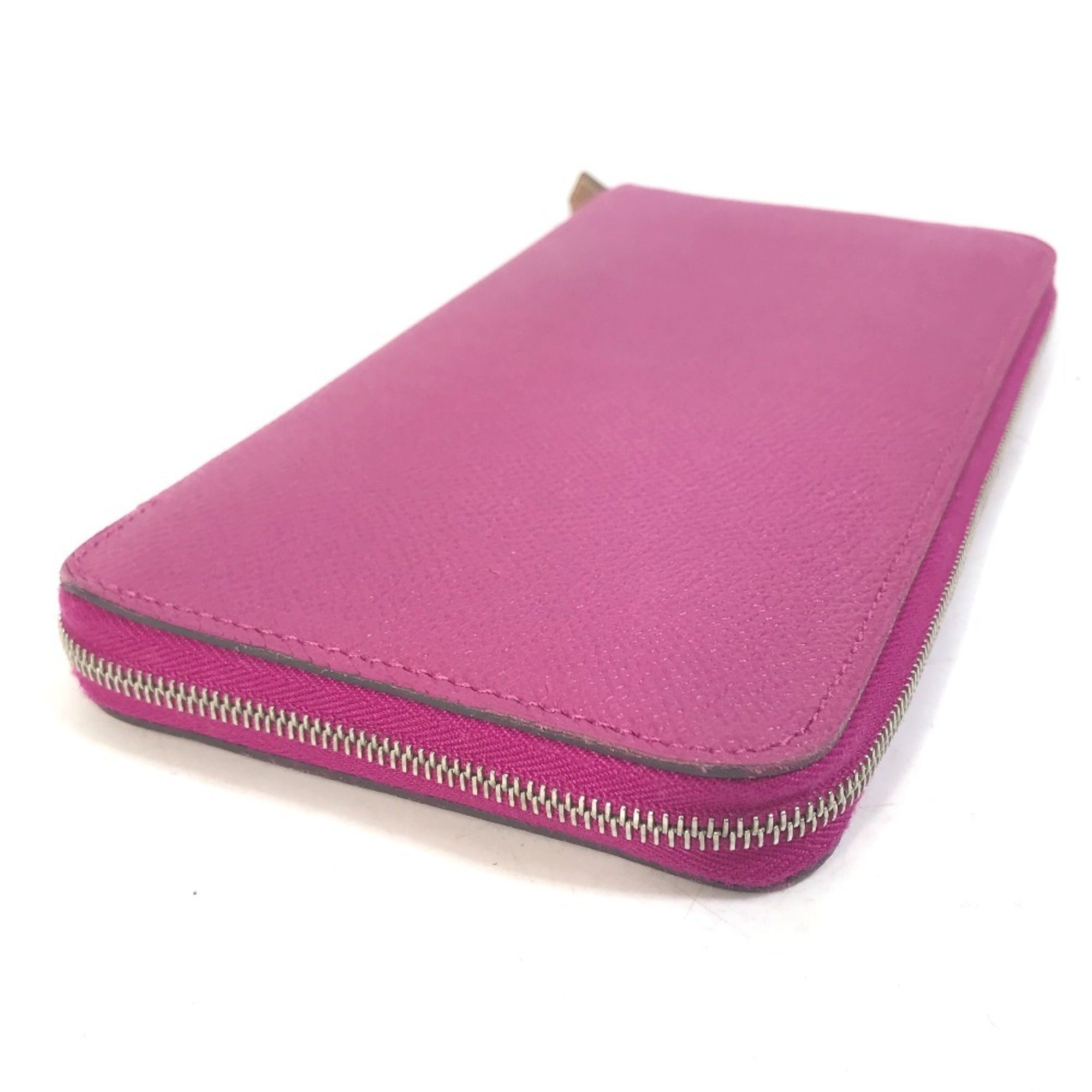 Hermes Silk'in Purple Tosca Epsom Leather Long Wallet (Bi-Fold) (Pre-Owned)