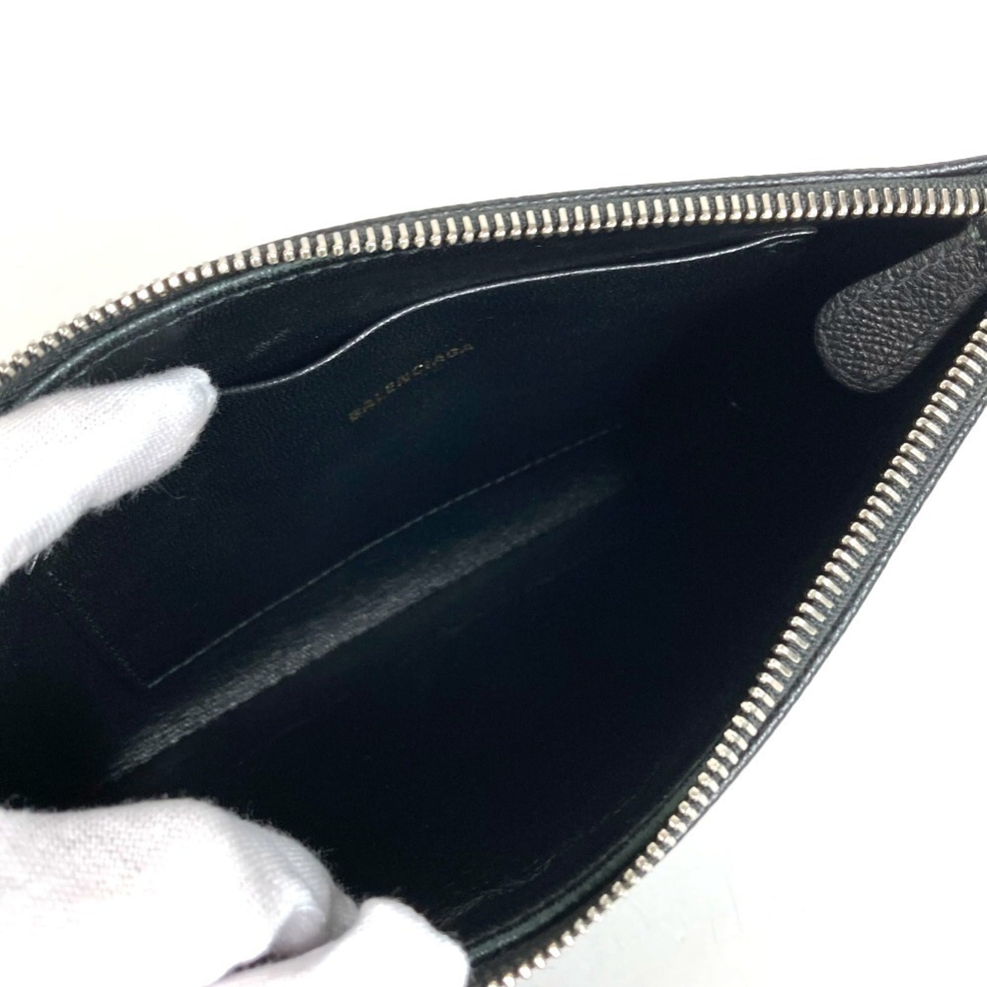 Balenciaga Black Pink Leather Clutch Bag Handbag (Pre-Owned)