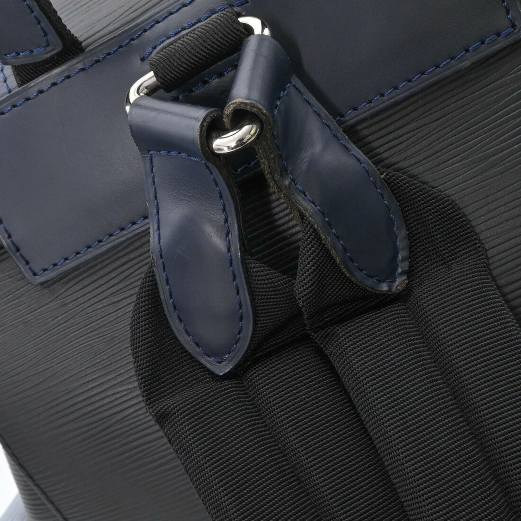 Louis Vuitton Black Blue Gray Monogram Eclipse Monogram Eclipse Epi Leather Backpack (Pre-Owned)