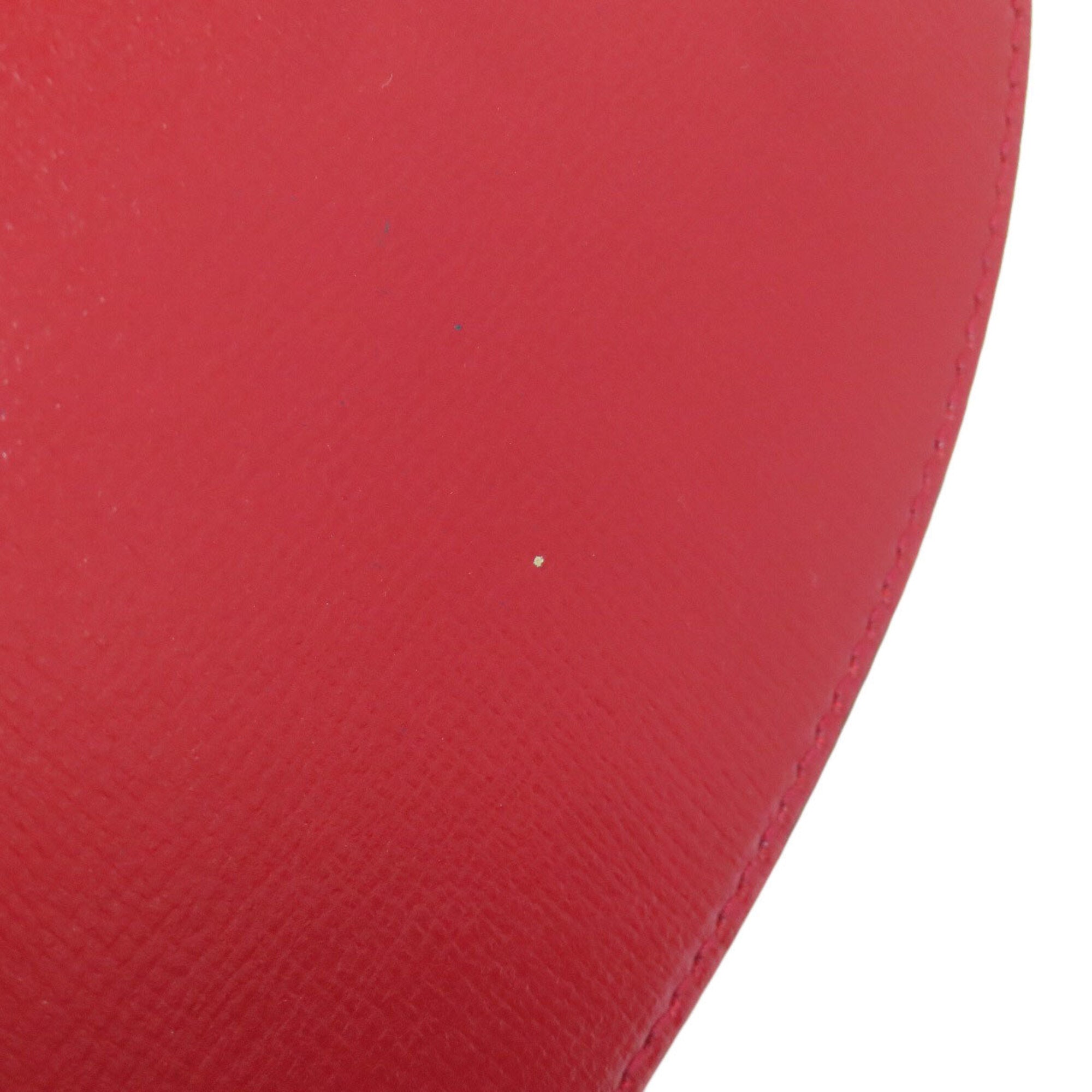 Gucci Red Color Leather Shoulder Bag (Pre-Owned)