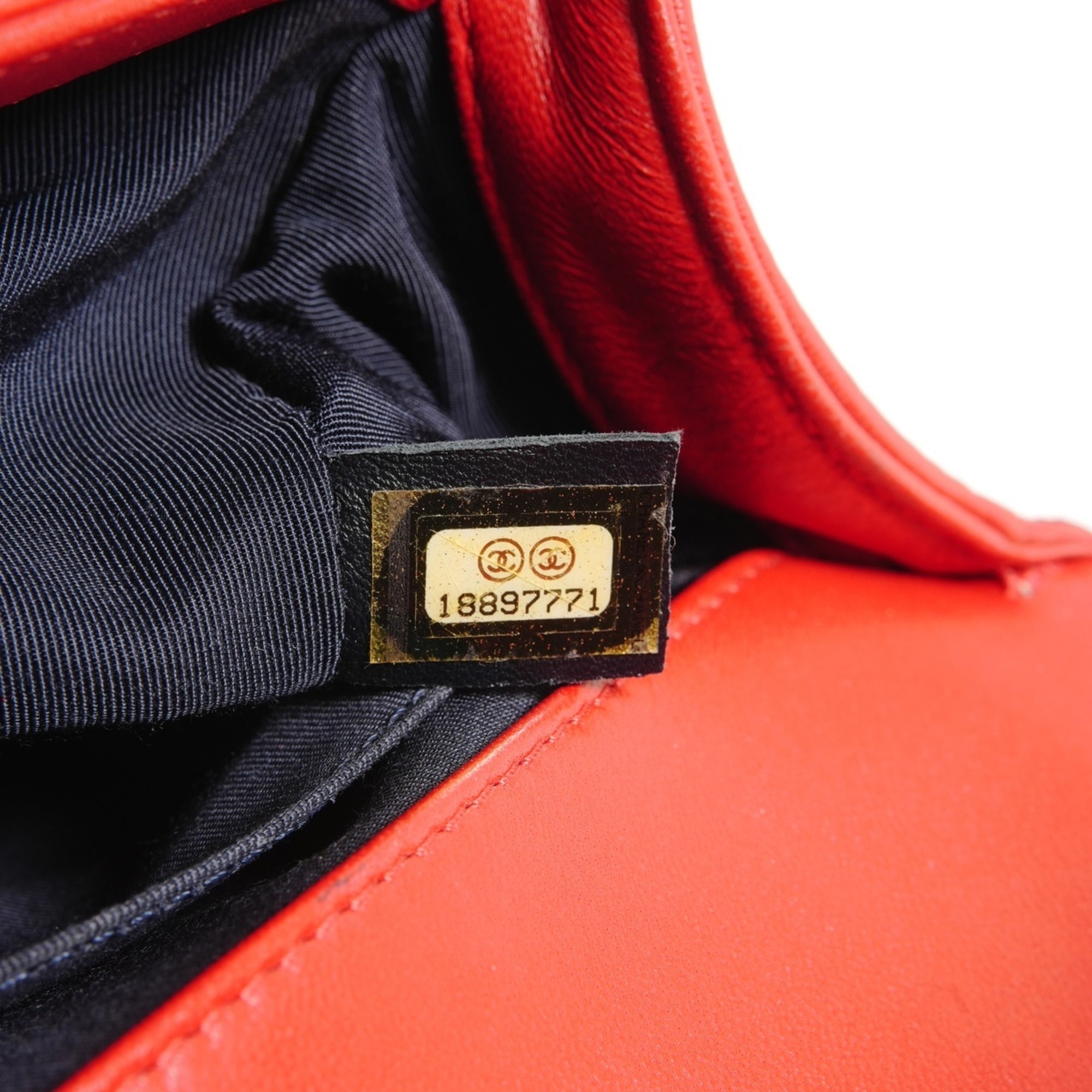 Chanel Boy Chanel Red Color Shoulder Bag (Pre-Owned)