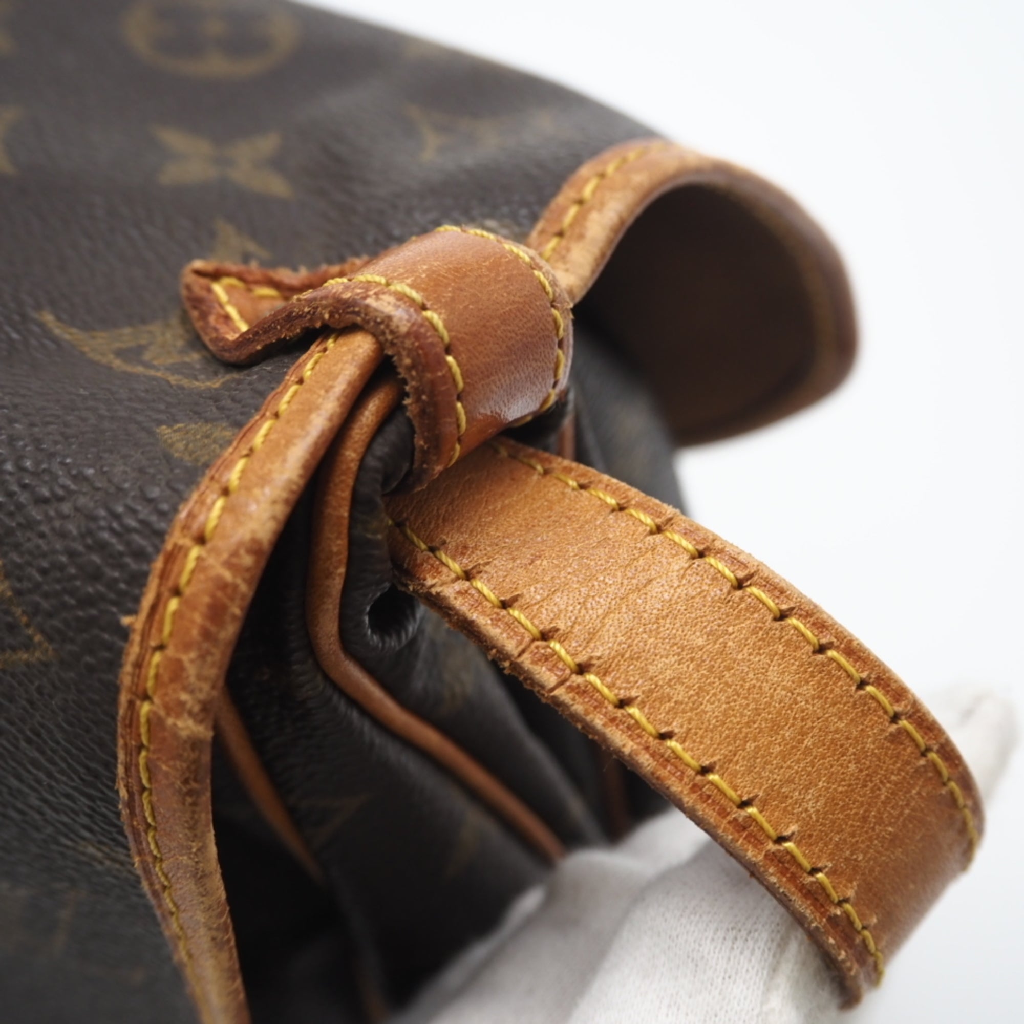 Louis Vuitton Monogram Brown Coated Canvas Leather Shoulder Bag (Pre-Owned)