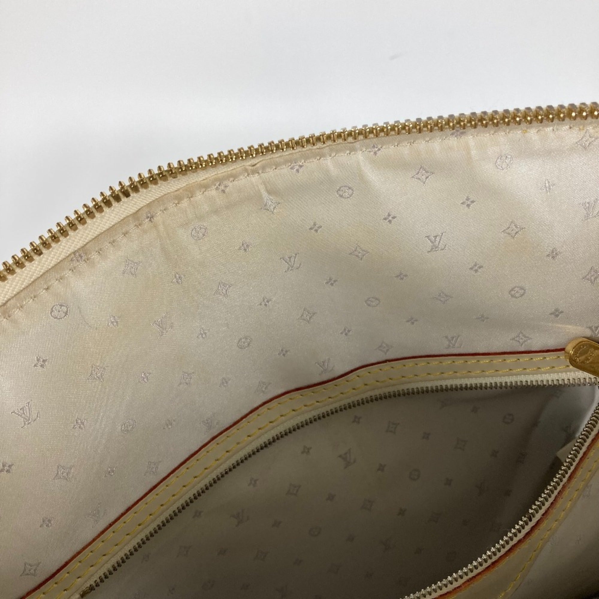 Louis Vuitton Galle White Yellow Suhali Leather Handbag Tote Bag (Pre-Owned)