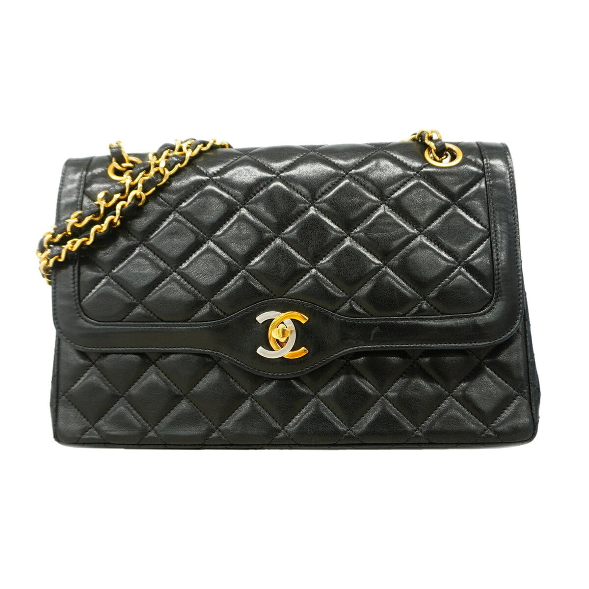 Chanel Black Leather Shoulder Bag (Pre-Owned)