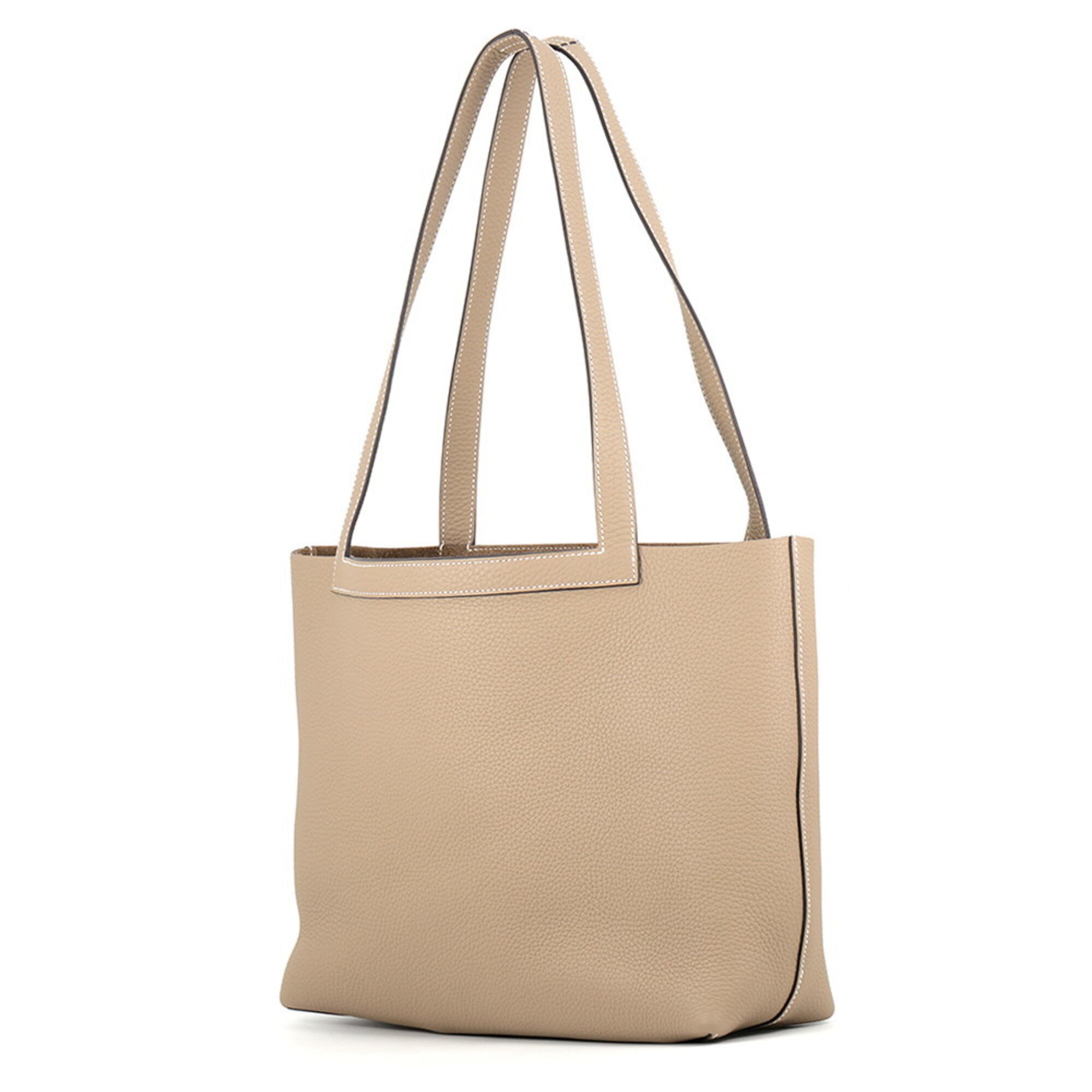 Hermes Beige Taurillon Clemence Leather Tote Bag (Pre-Owned)