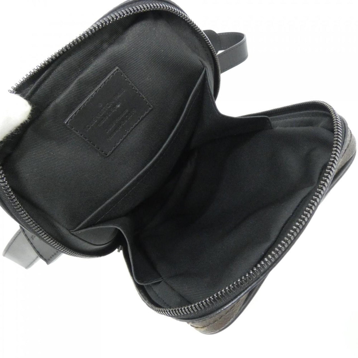 Louis Vuitton Black Brown Coated Canvas Shoulder Bag (Pre-Owned)