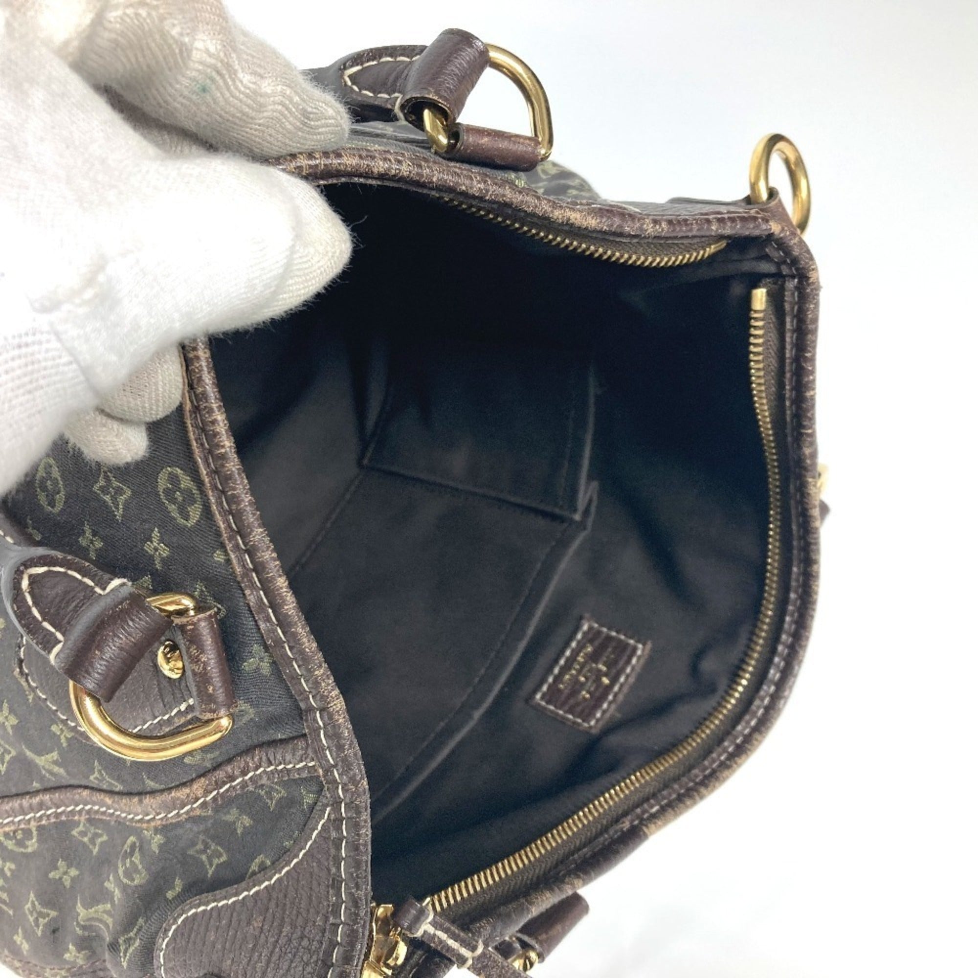 Louis Vuitton Brown Monogram Mini Handbag Shoulder Bag Tote Bag (Pre-Owned)