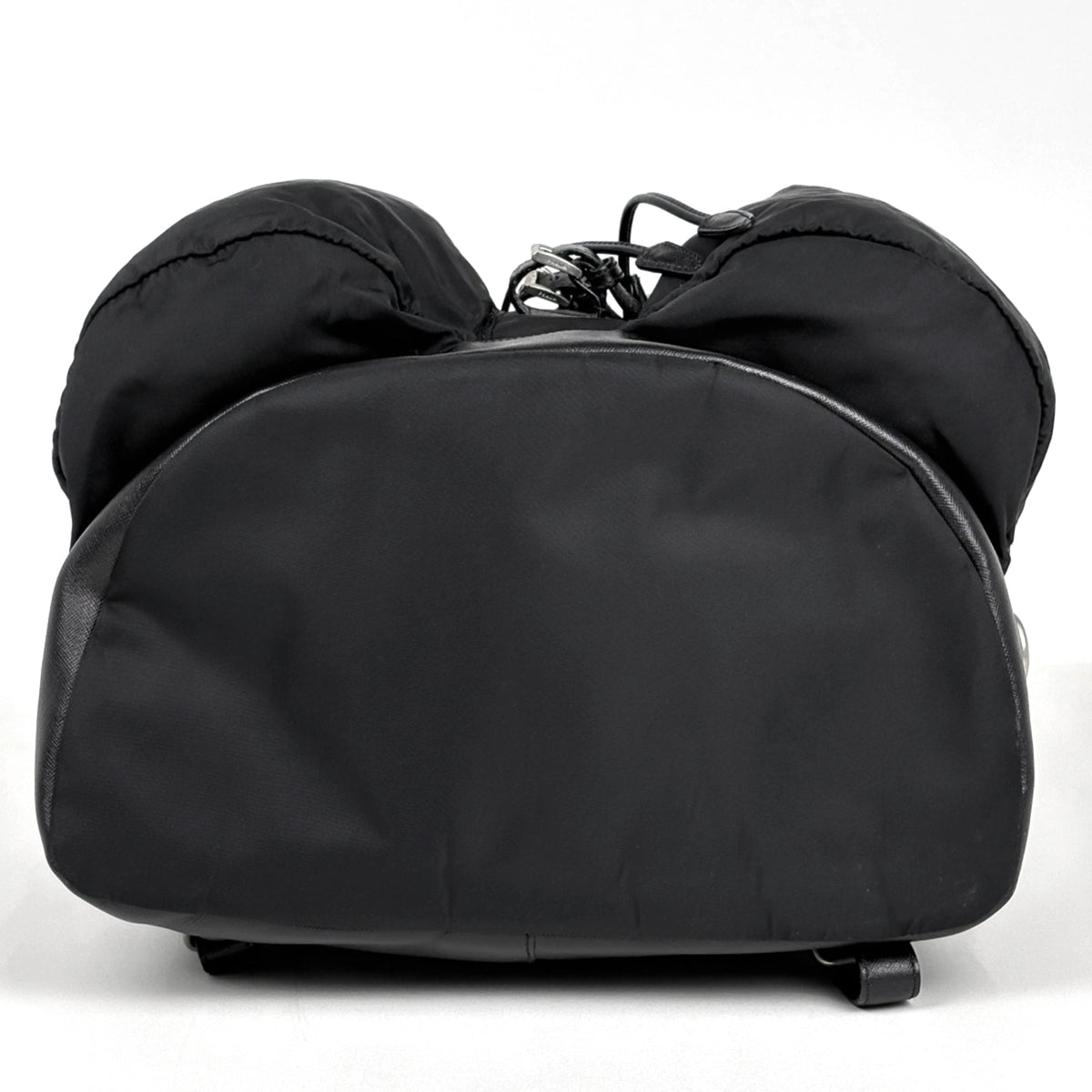 Prada Black Nylon Leather Backpack (Pre-Owned)