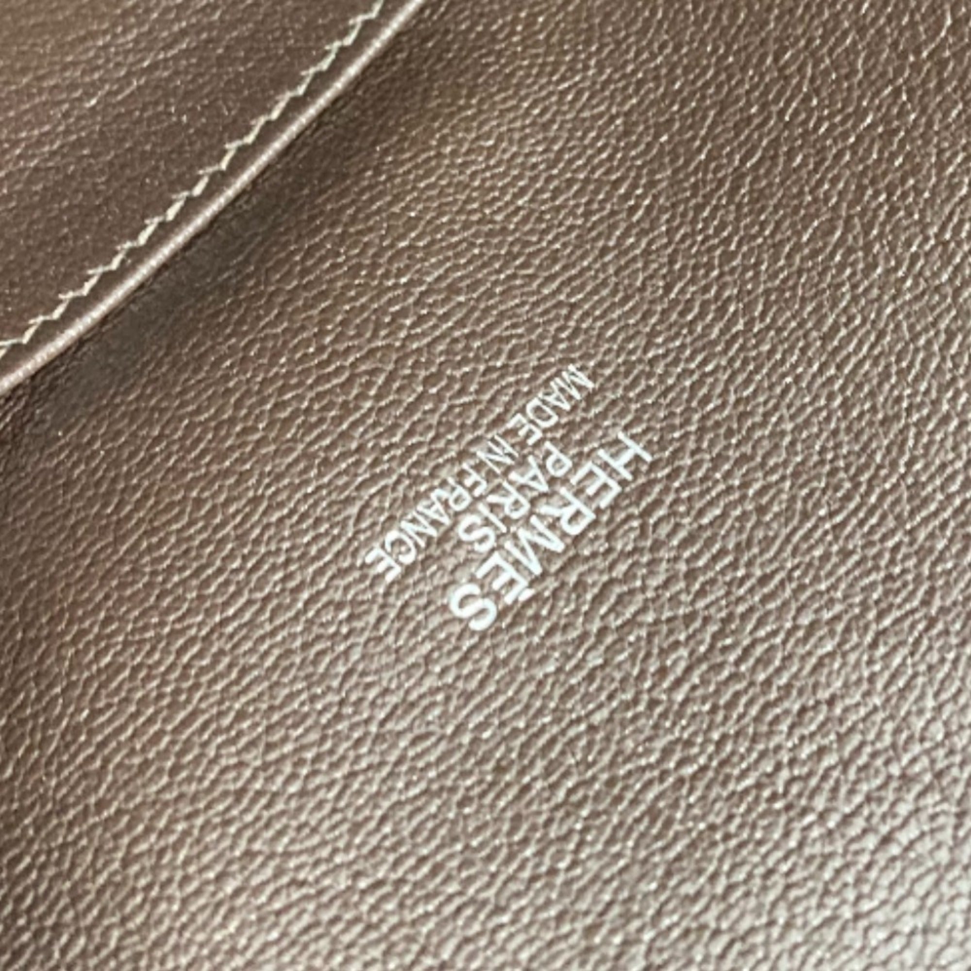 Hermes Jypsiere Dark Brown Taurillon Clemence Leather Shoulder Bag (Pre-Owned)