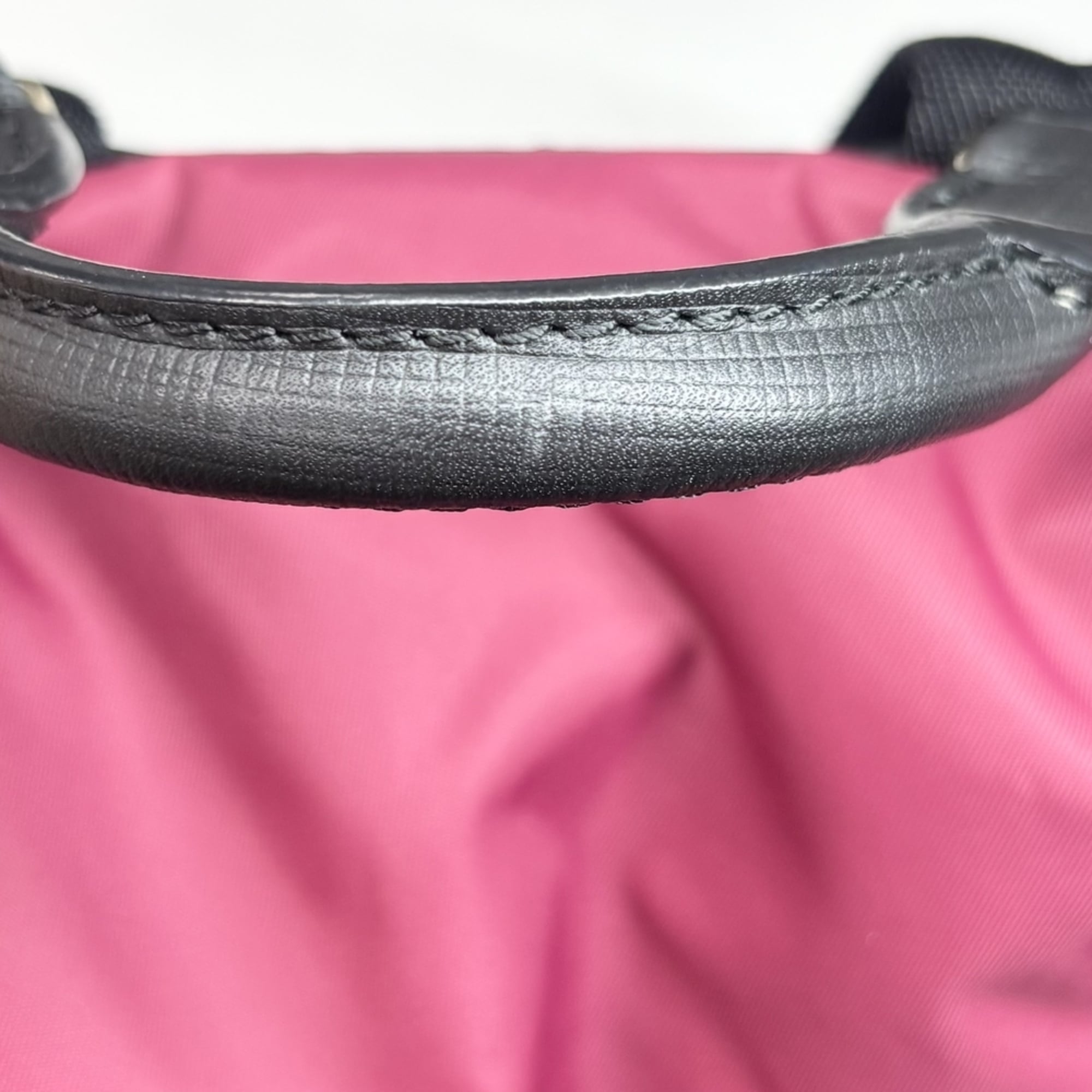 Burberry Black Pink Nylon Leather Backpack (Pre-Owned)