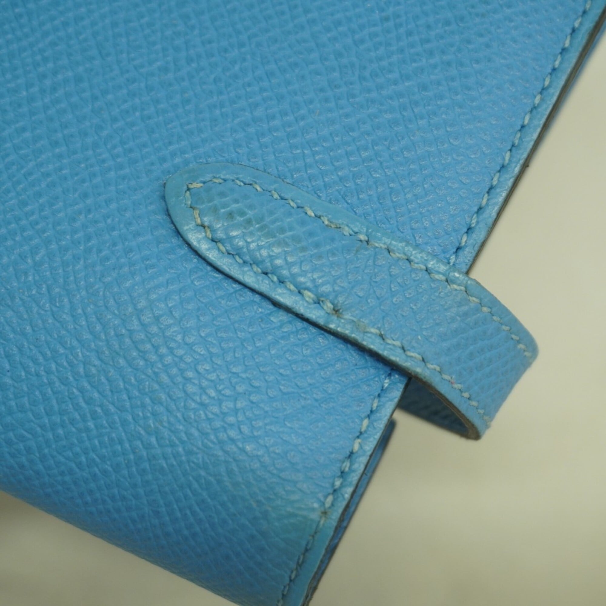 Hermes Azur Epsom Leather Long Wallet (Bi-Fold) (Pre-Owned)