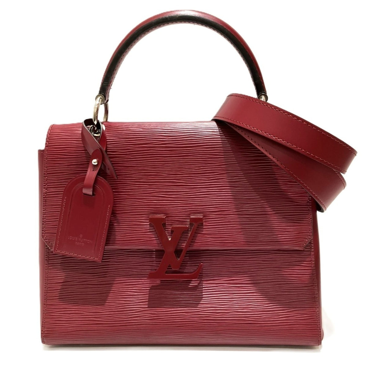 Louis Vuitton Castilian Red Leather Handbag (Pre-Owned)