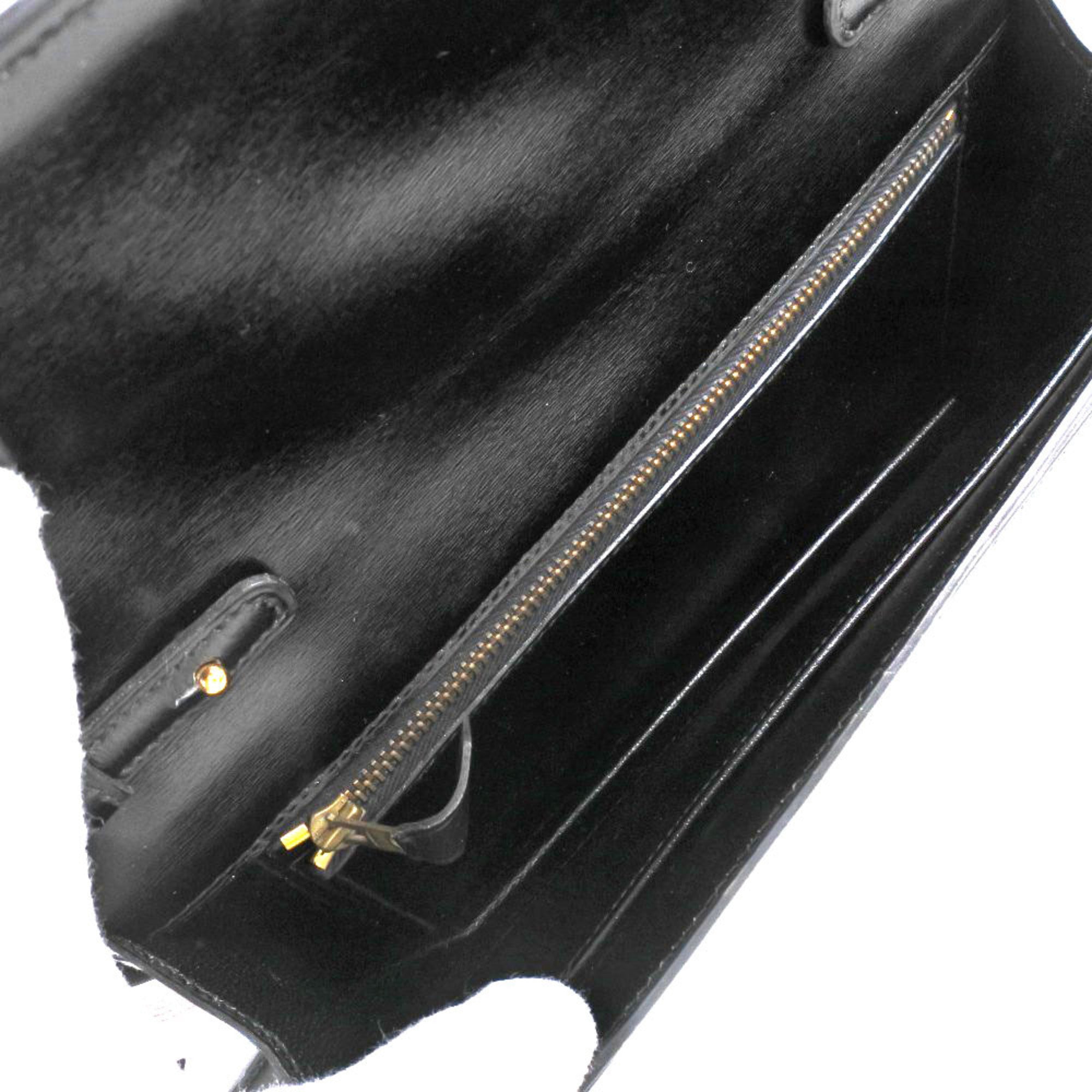 Hermes Black Leather Shoulder Bag (Pre-Owned)