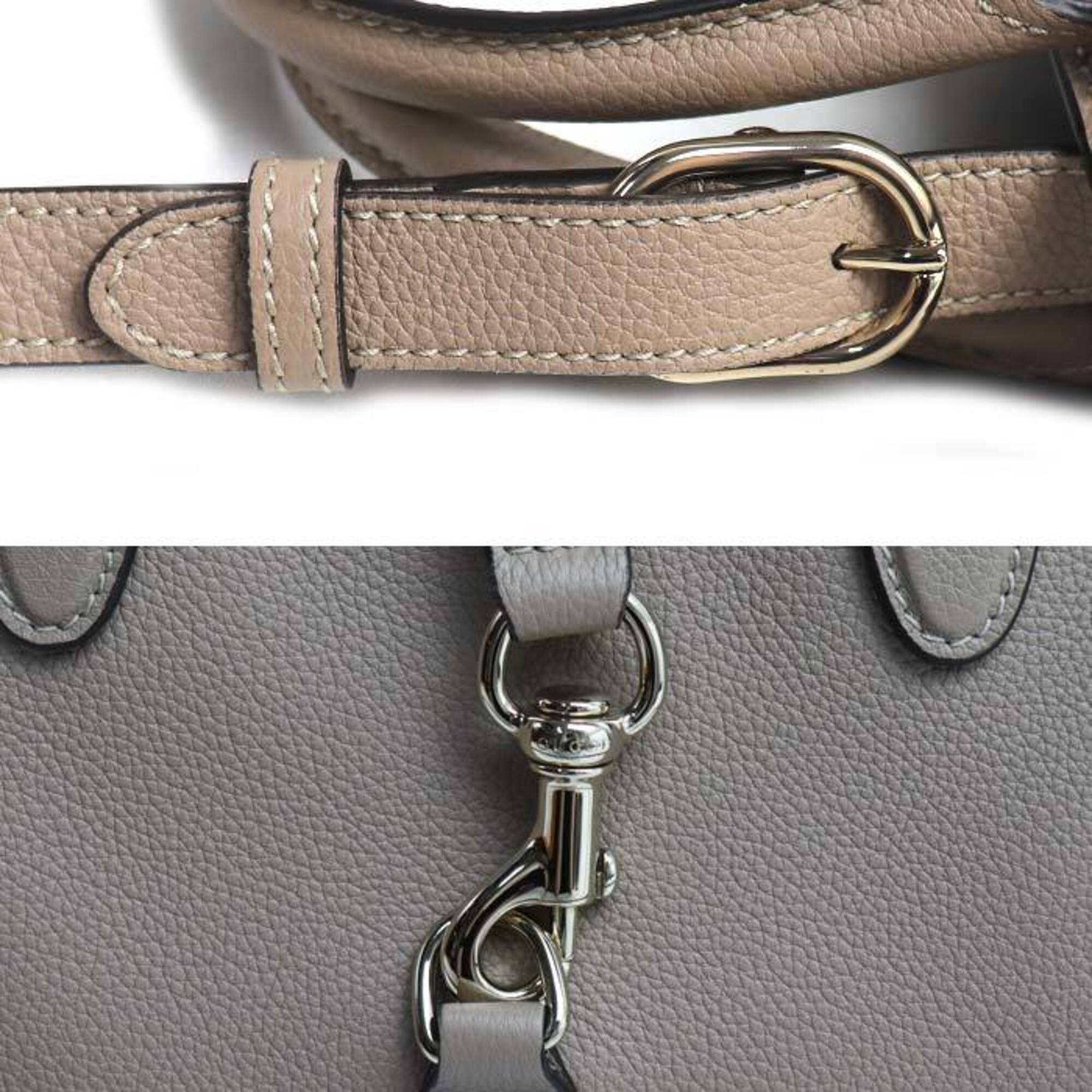 Gucci Grayish Leather Handbag (Pre-Owned)
