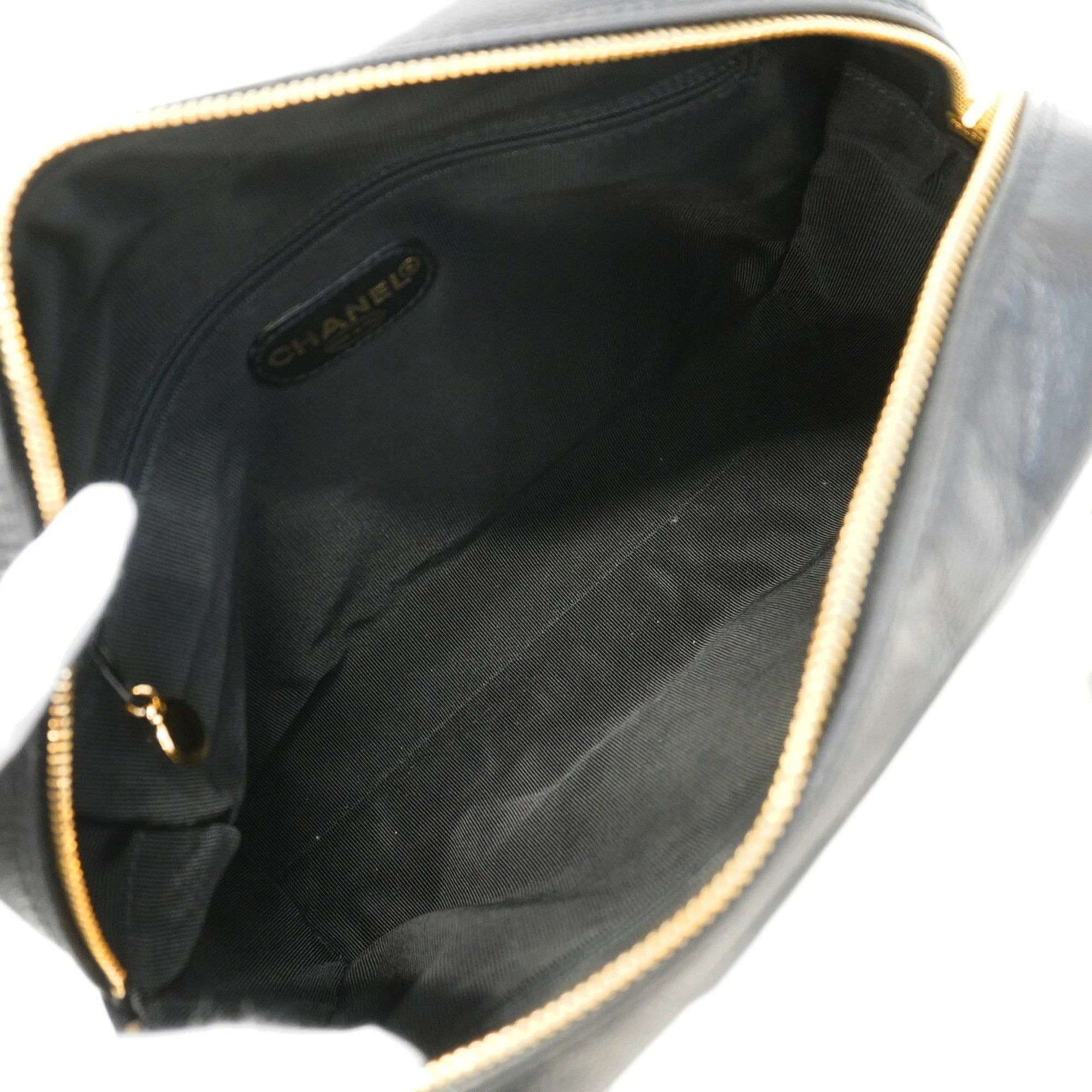 Chanel Black Grained Calfskin Tote Bag (Pre-Owned)