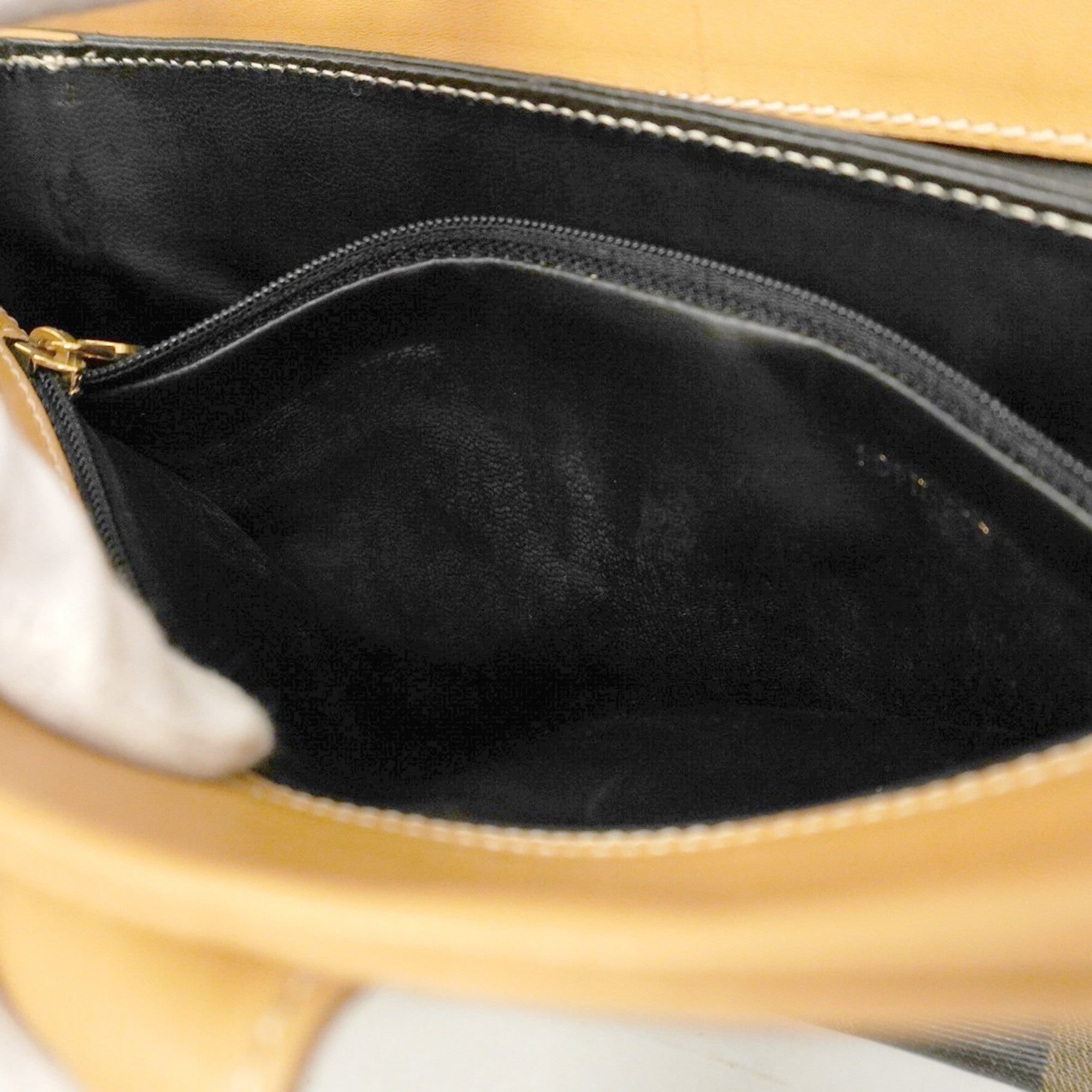 Fendi Beige Black Pvc Clutch Bag (Pre-Owned)