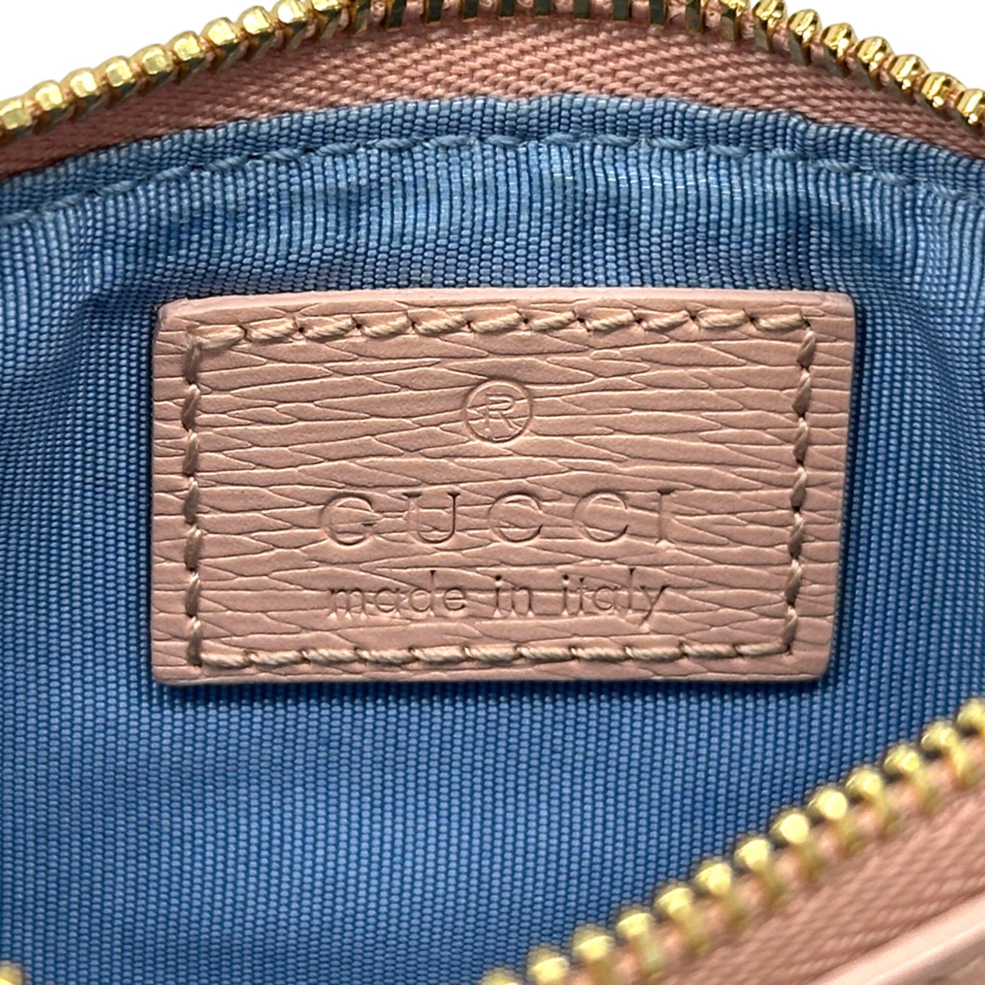 Gucci Pink Leather Coin Purse/Coin Case (Pre-Owned)