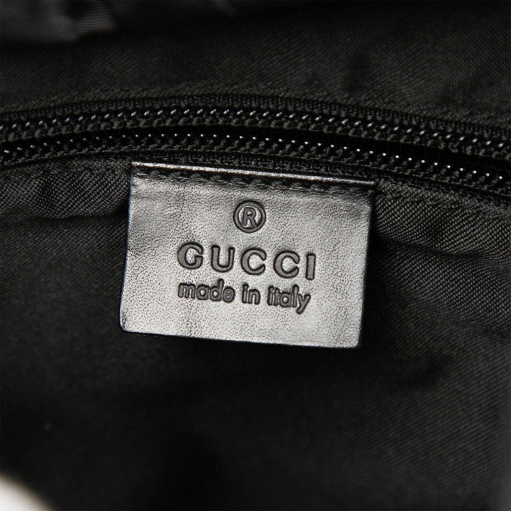 Gucci Black Canvas Leather Backpack (Pre-Owned)