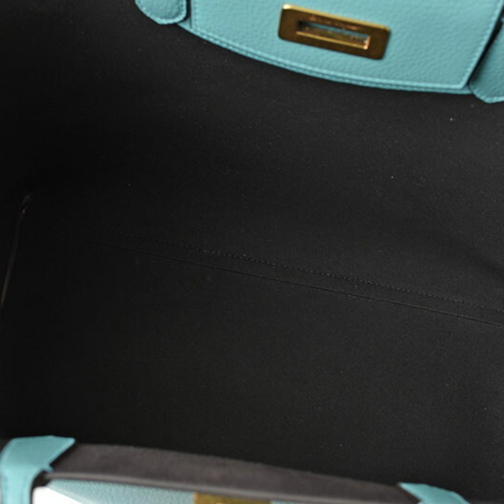 Salvatore Ferragamo Light Blue Leather Pouch Tote Bag (Pre-Owned)