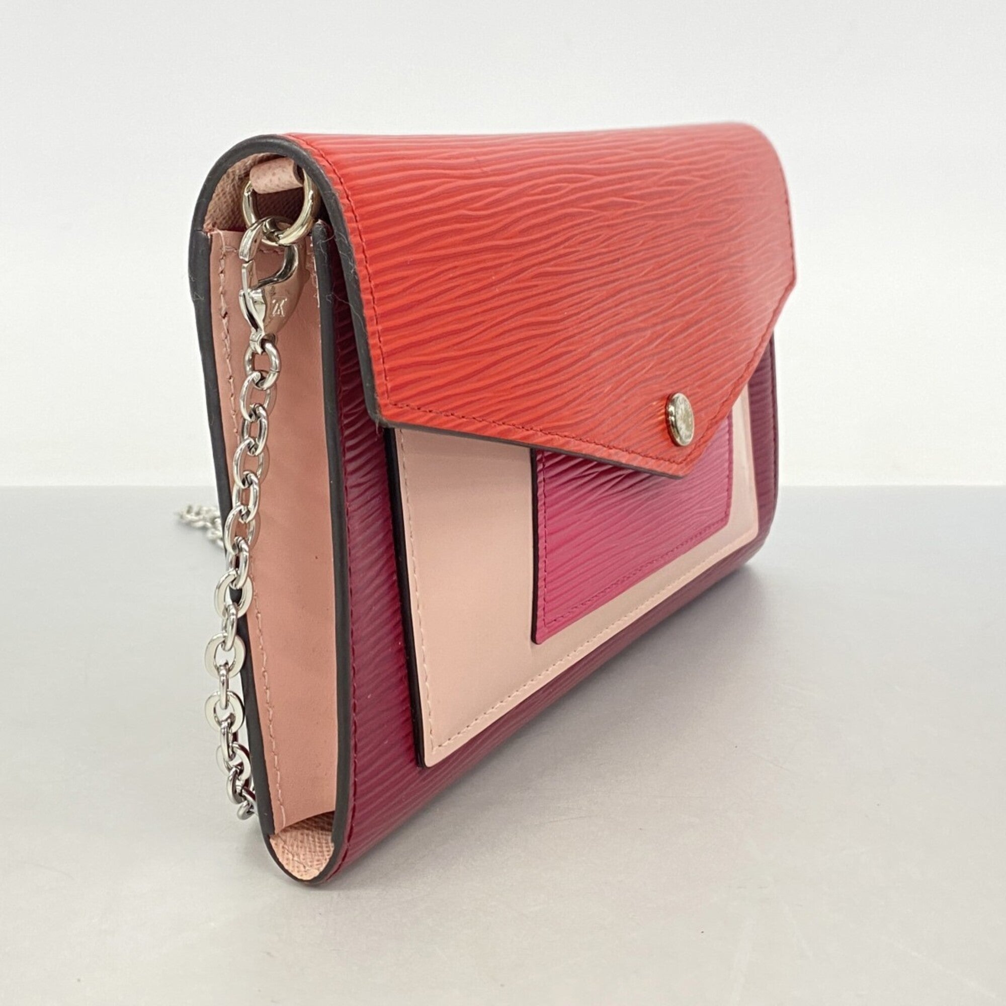Louis Vuitton Pink Red Color Chain/Shoulder Wallet (Pre-Owned)