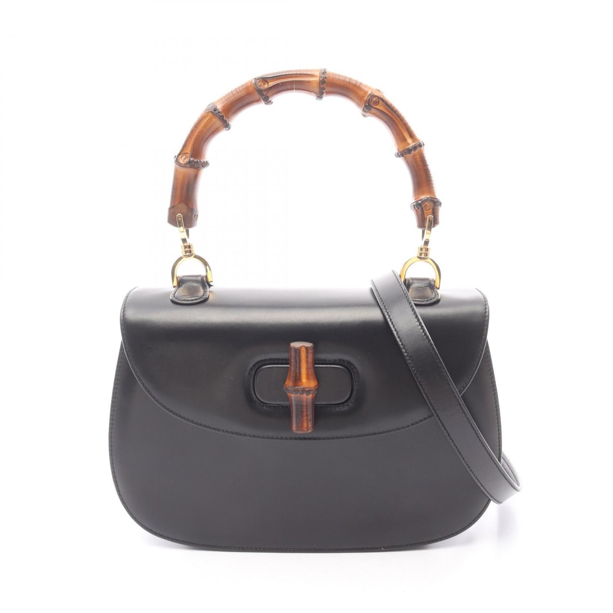Gucci Black Leather Handbag (Pre-Owned)