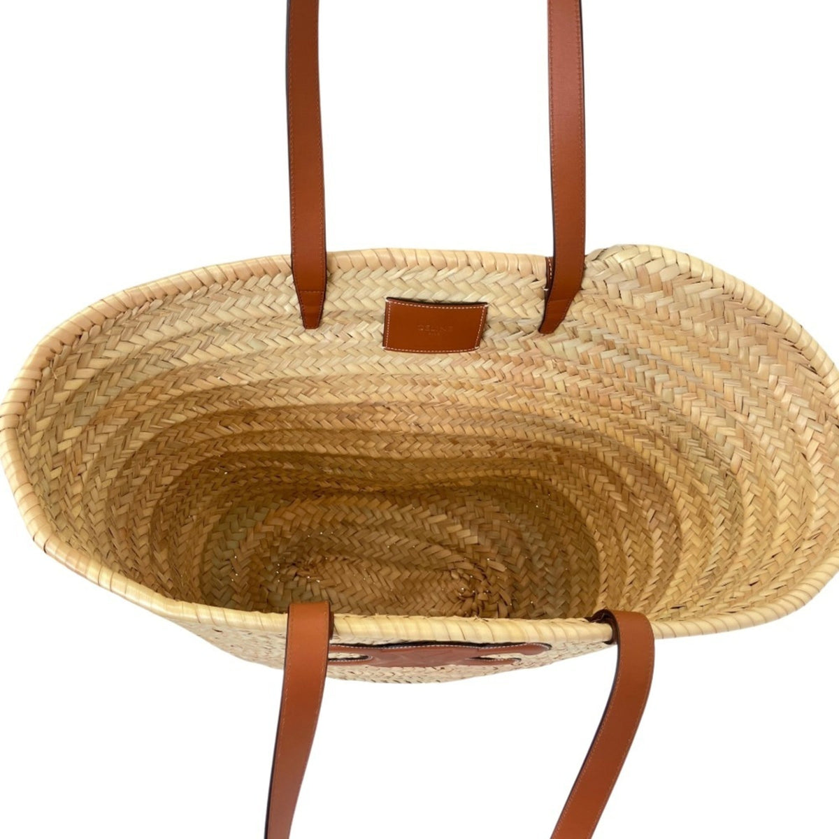Celine Raffia Leather Basket (Pre-Owned)