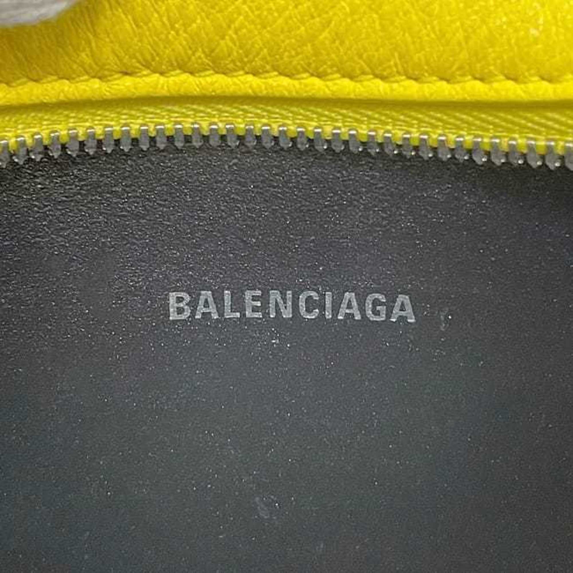 Balenciaga Yellow Leather Pochette Shoulder Bag (Pre-Owned)