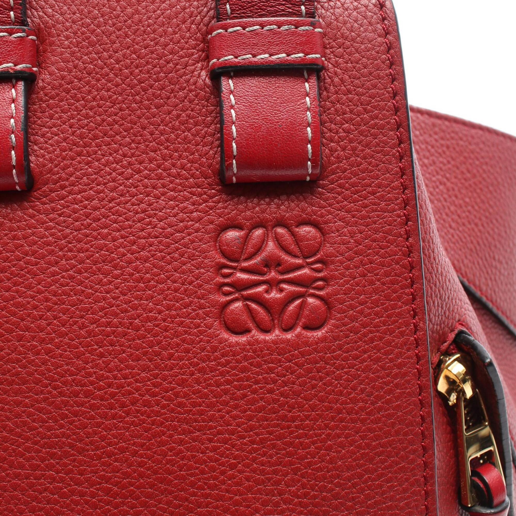 Loewe Hammock Red Color Leather Handbag (Pre-Owned)