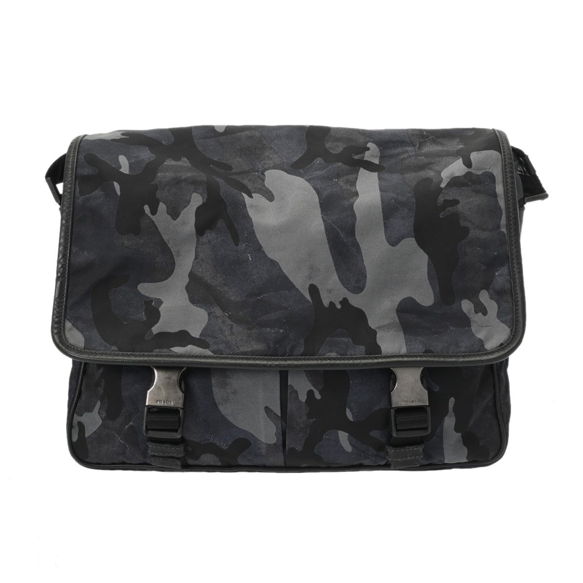 Prada Blue Nylon Shoulder Bag (Pre-Owned)