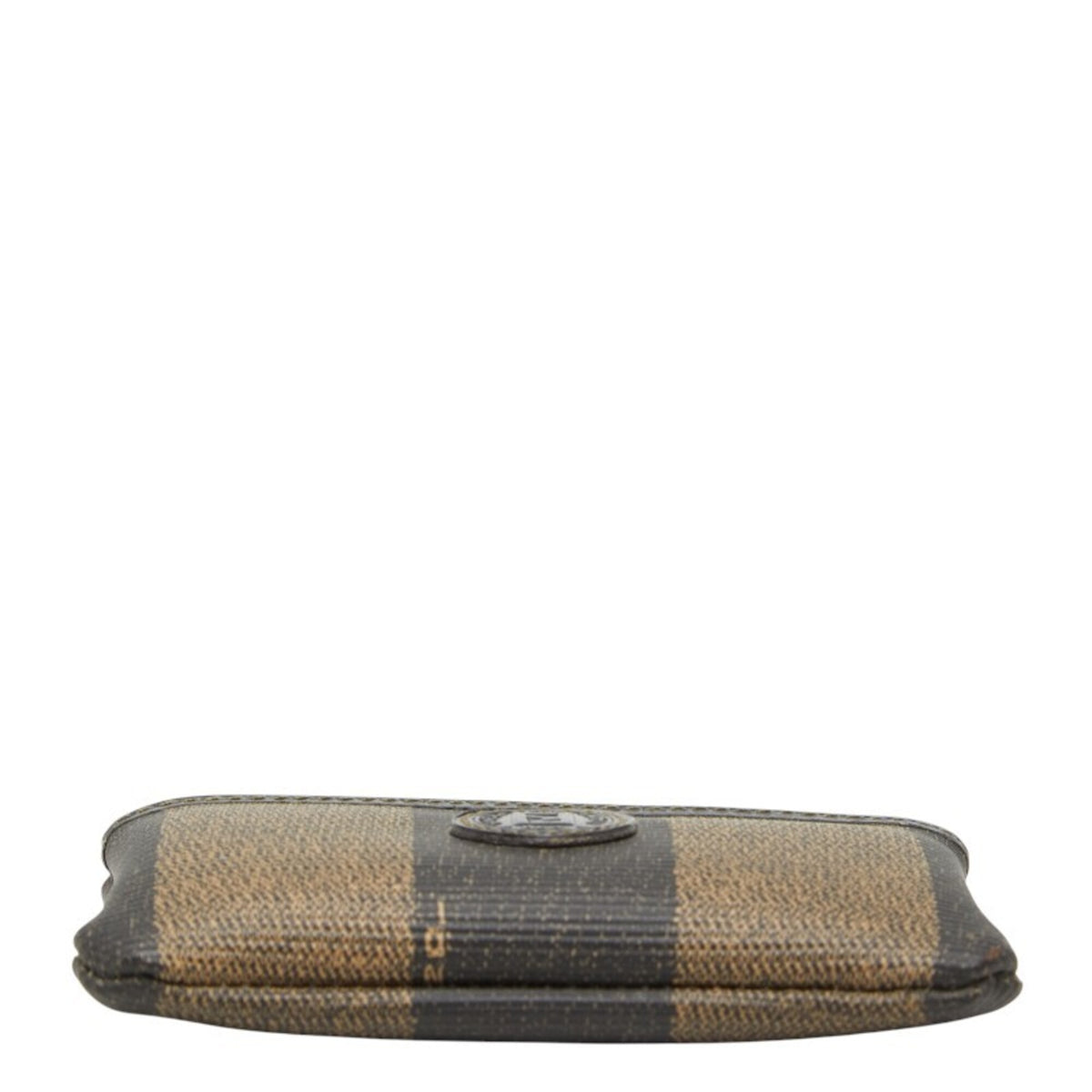 Fendi Black Brown Leather Coin Purse/Coin Case (Pre-Owned)