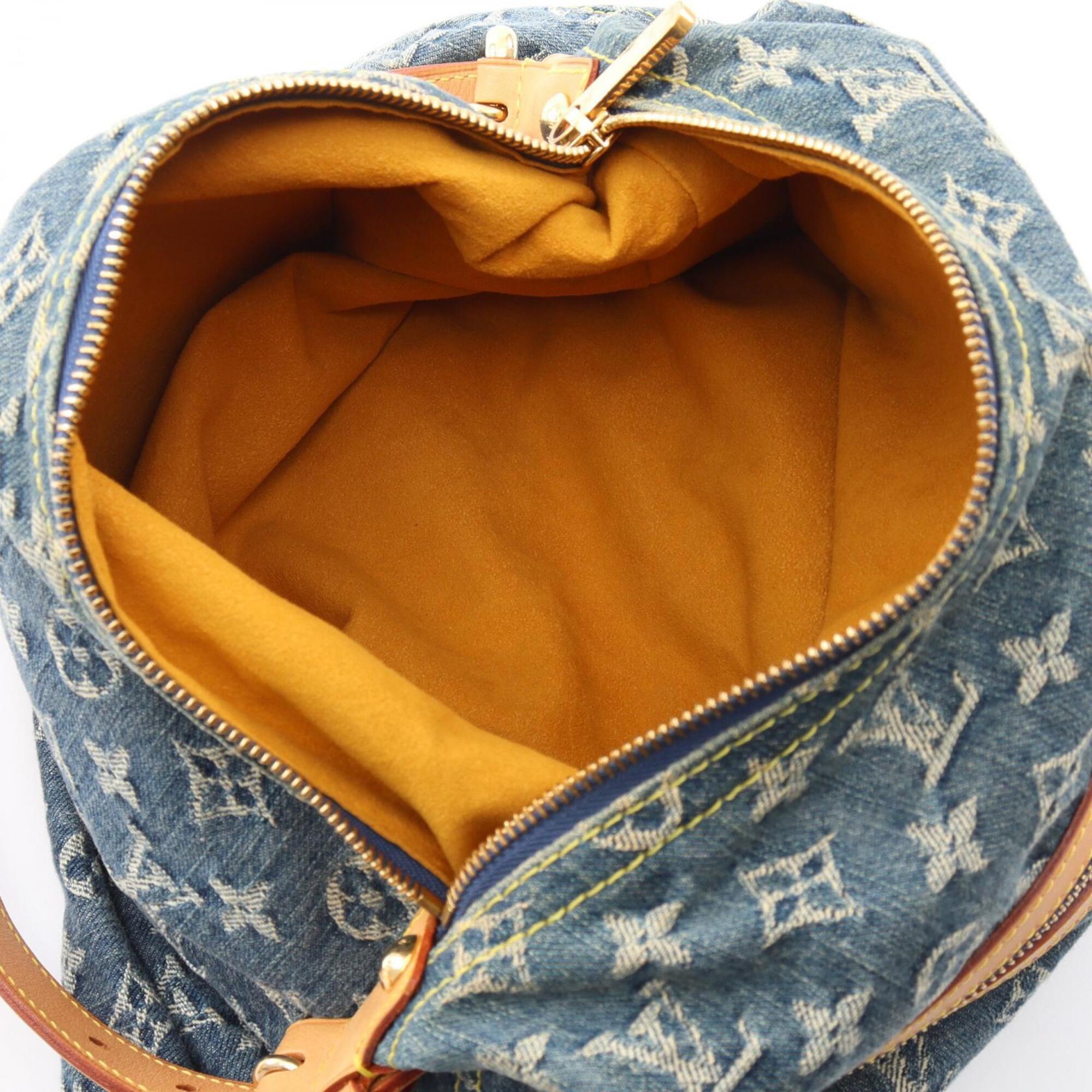 Louis Vuitton Blue Monogram Denim Handbag Shoulder Bag (Pre-Owned)