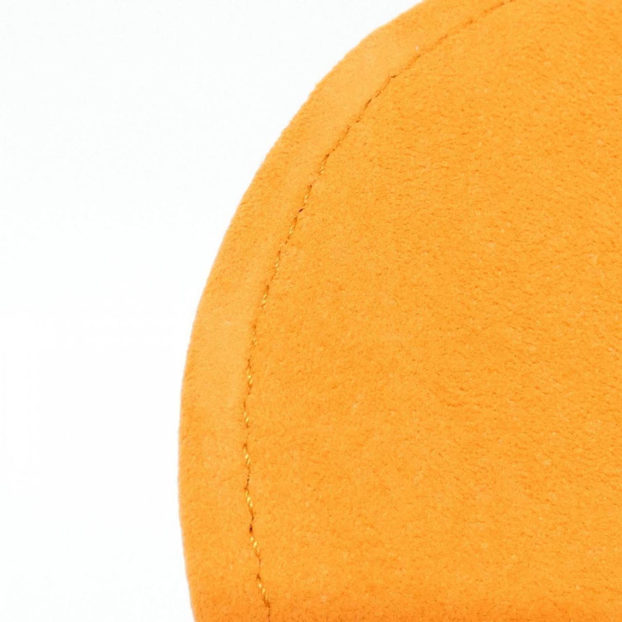 Louis Vuitton Orange Coated Canvas Leather Handbag (Pre-Owned)