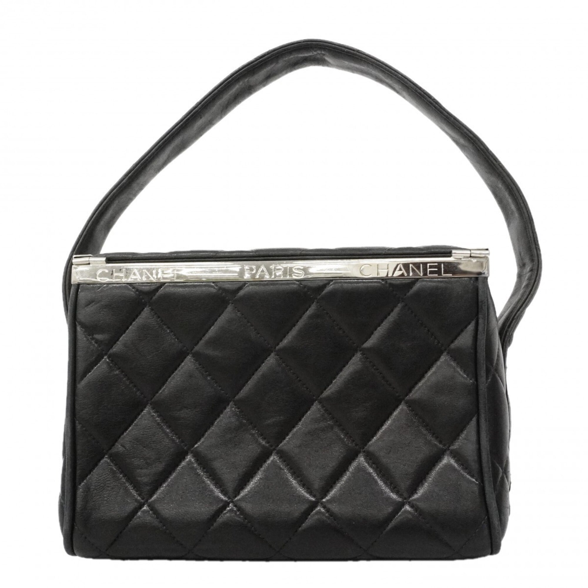 Chanel Black Leather Handbag (Pre-Owned)