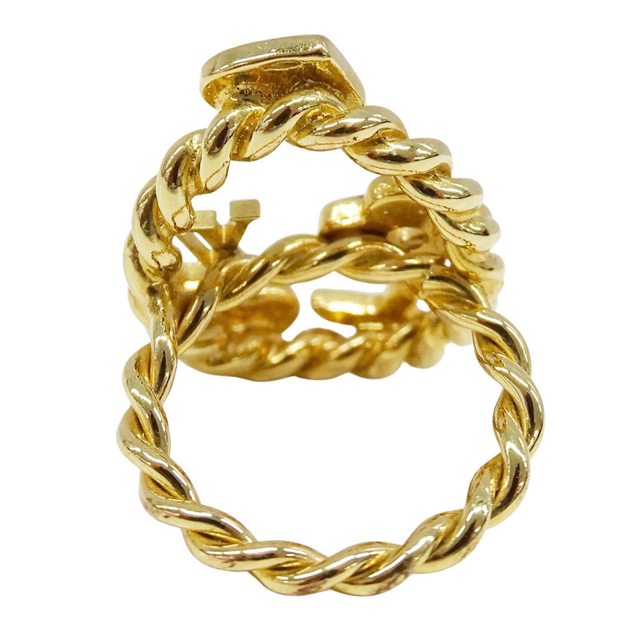 Louis Vuitton Monogram Multi-Color Gold Plating Monogram Band Ring (Pre-Owned)