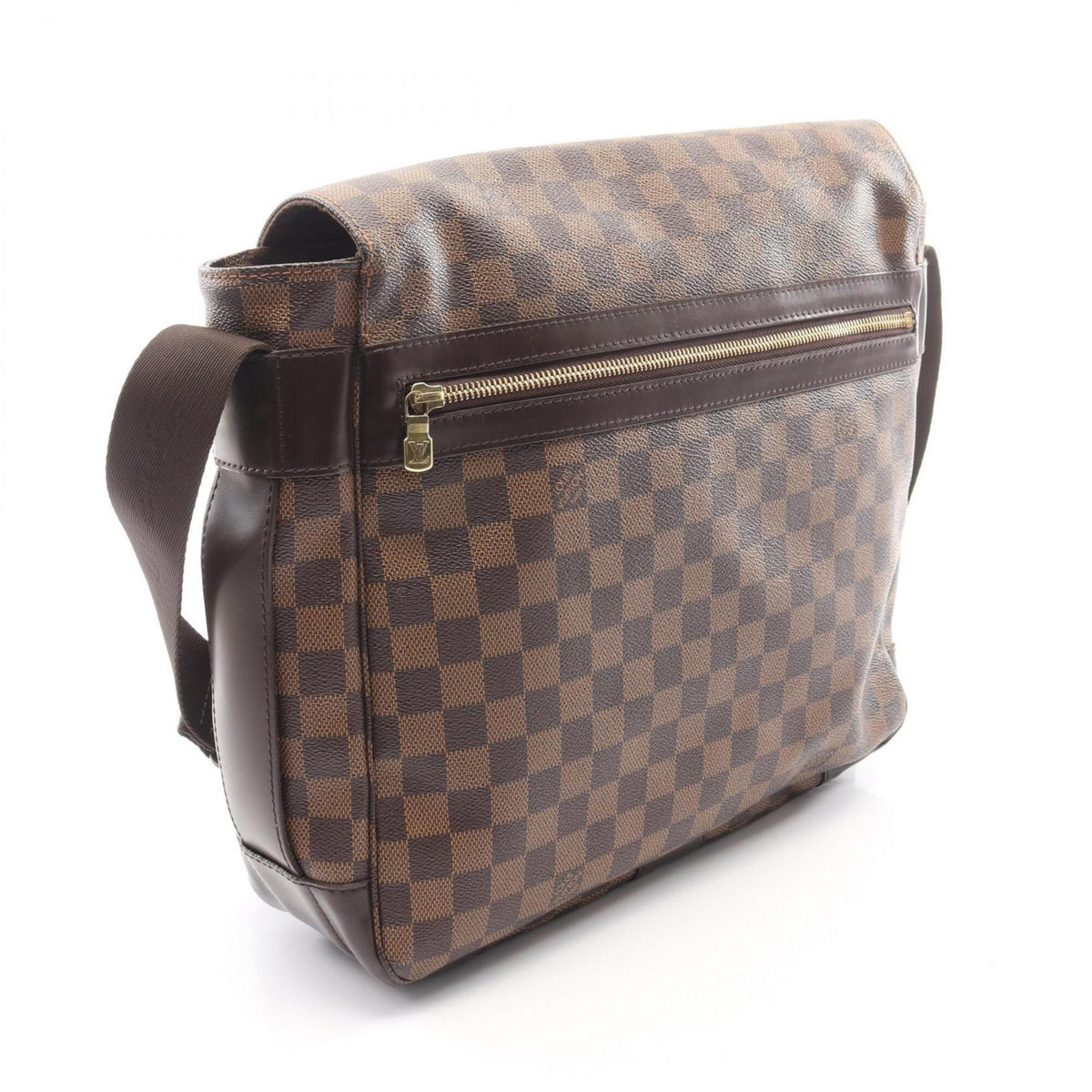 Louis Vuitton Brown Coated Canvas Leather Handbag Shoulder Bag (Pre-Owned)