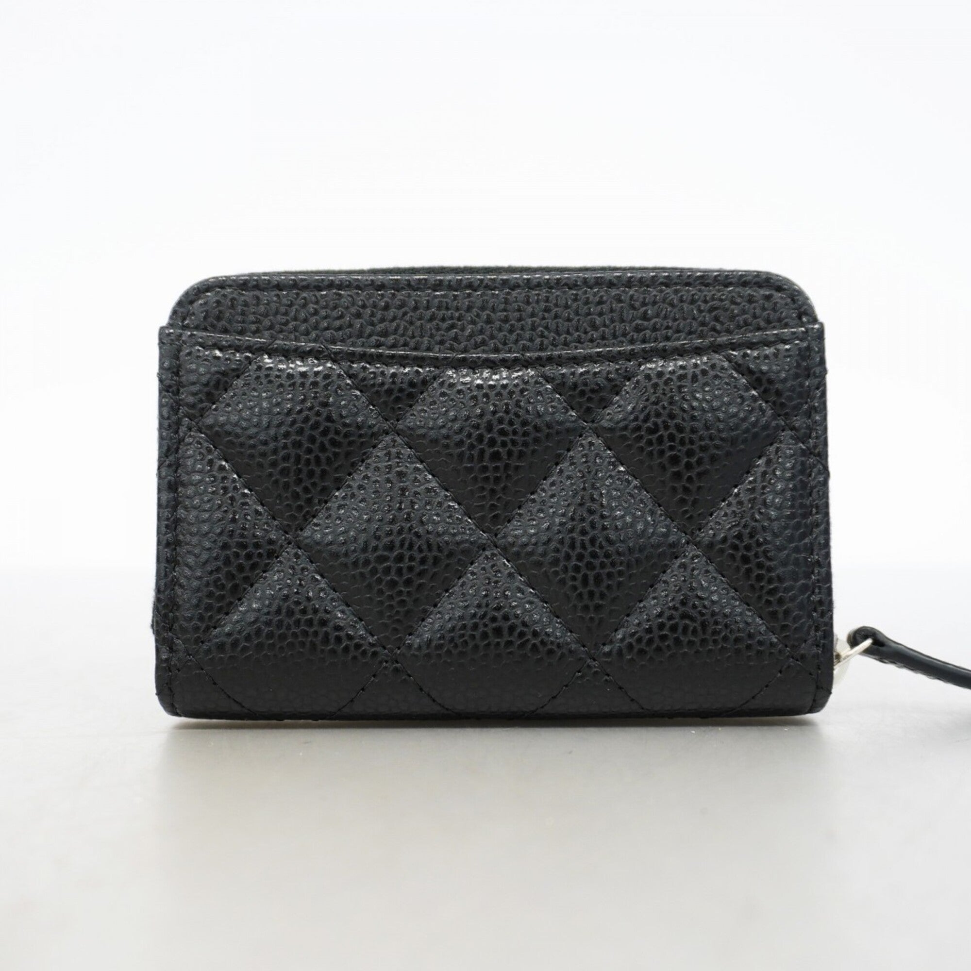 Chanel Black Grained Calfskin Coin Purse/Coin Case (Pre-Owned)