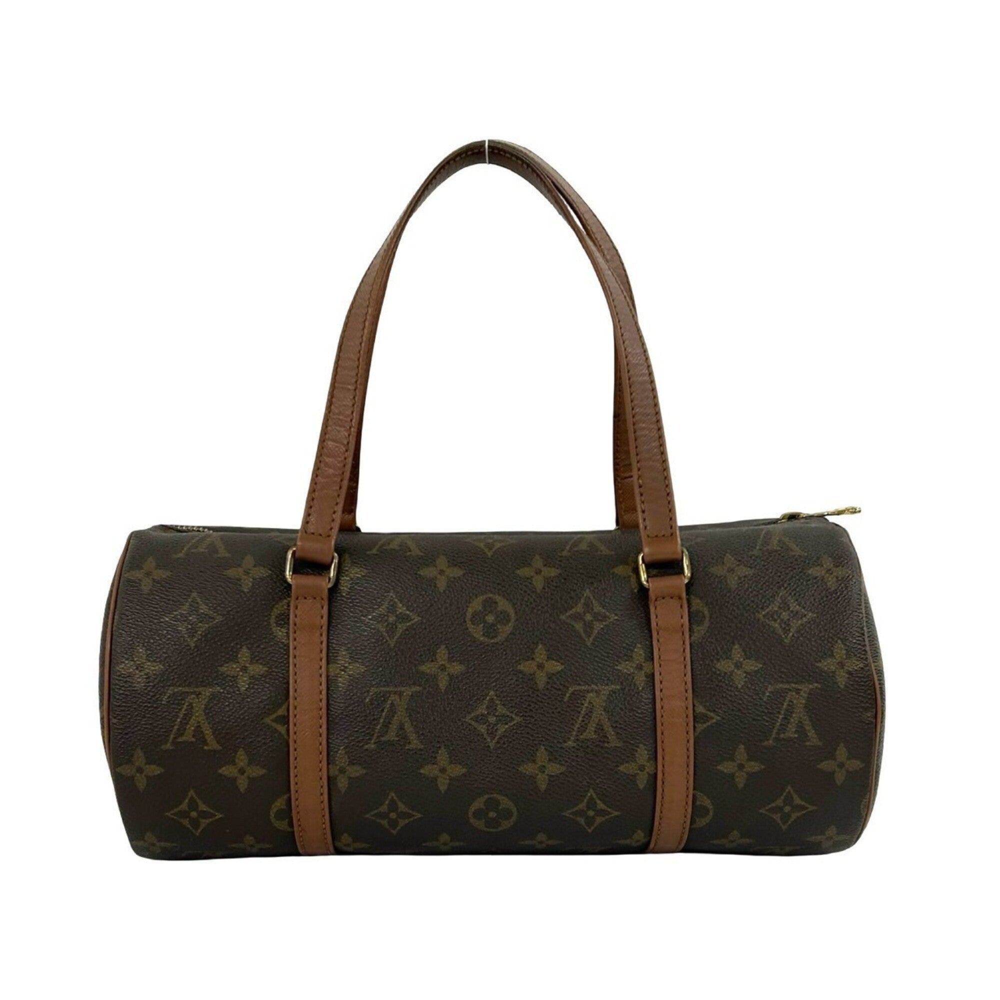 Louis Vuitton Brown Leather Pvc Handbag (Pre-Owned)