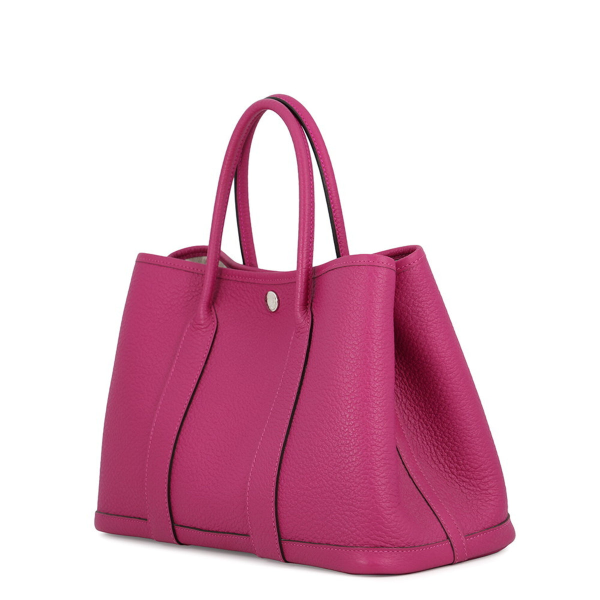 Hermes Garden Rose Purple Negonda Leather Handbag Tote Bag (Pre-Owned)