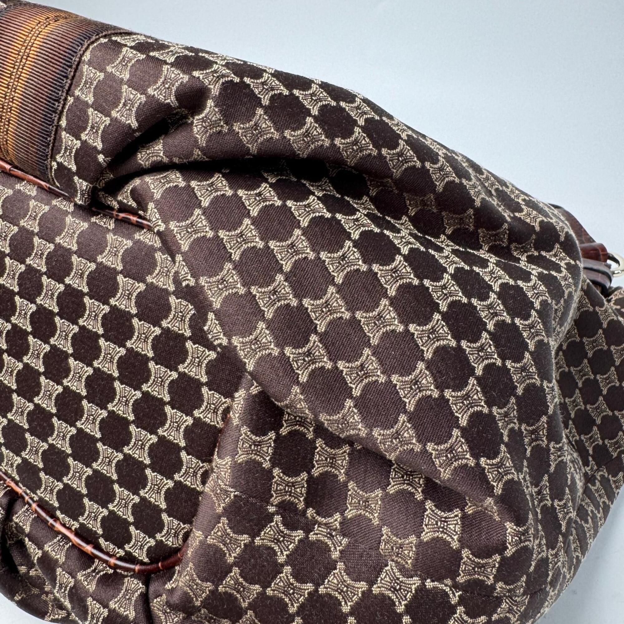 Celine Brown Canvas Leather Handbag (Pre-Owned)