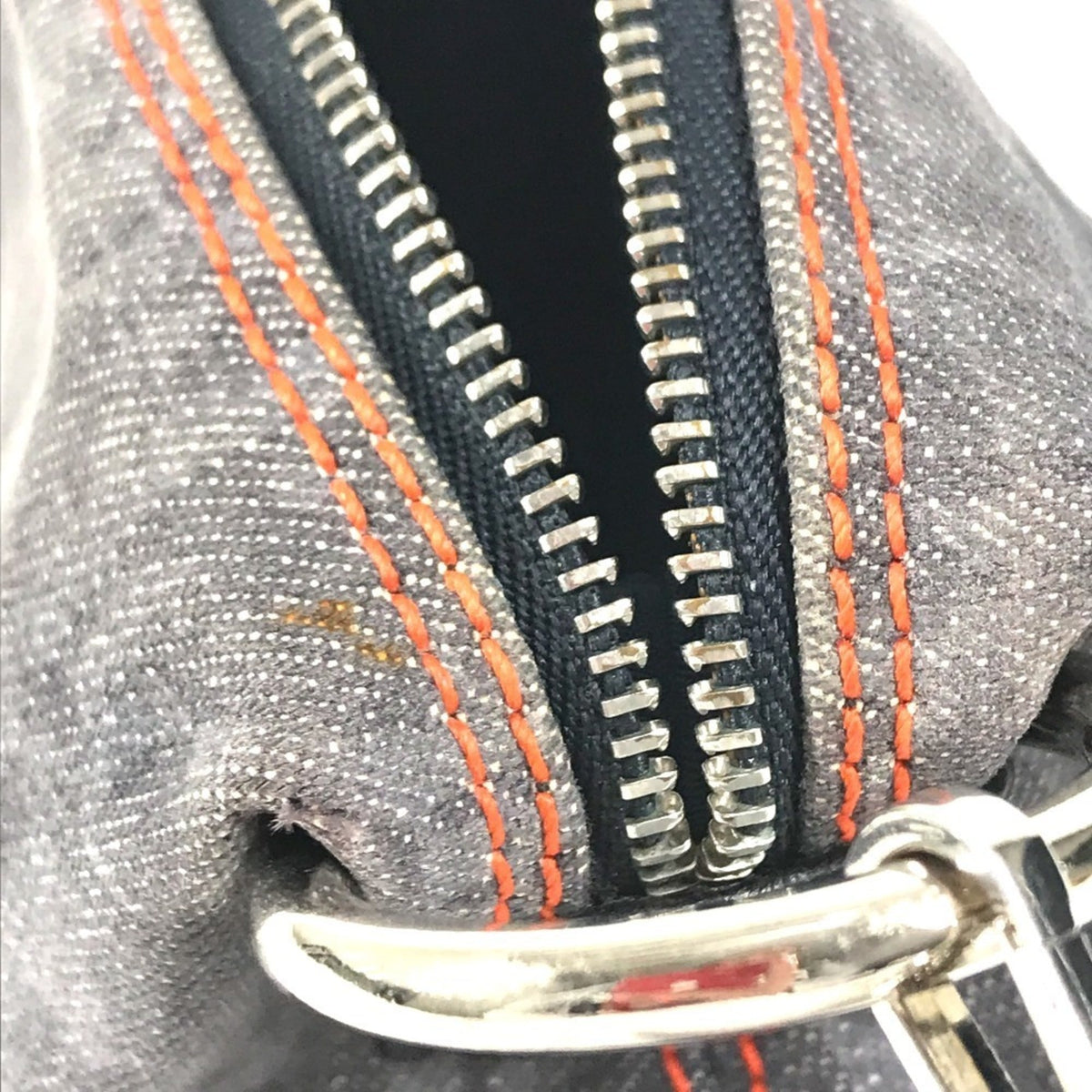 Christian Dior Navy Denim Pouch Shoulder Bag (Pre-Owned)