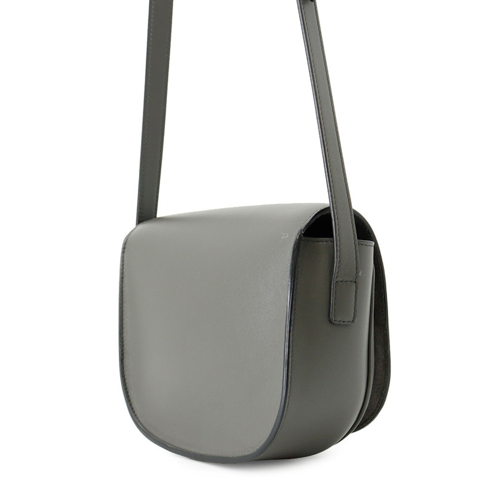 Celine Gray Leather Shoulder Bag (Pre-Owned)