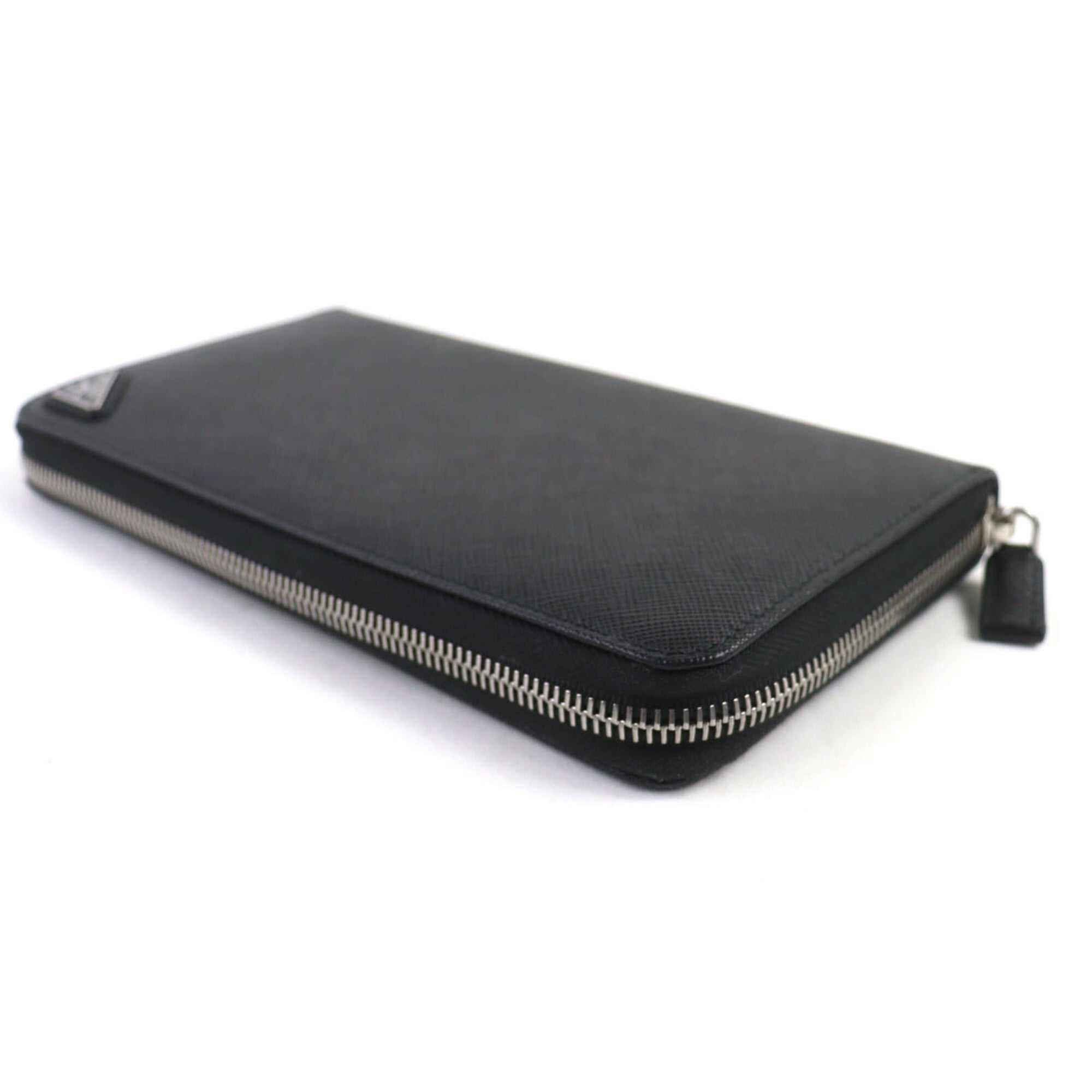 Prada Black Leather Long Wallet (Bi-Fold) (Pre-Owned)