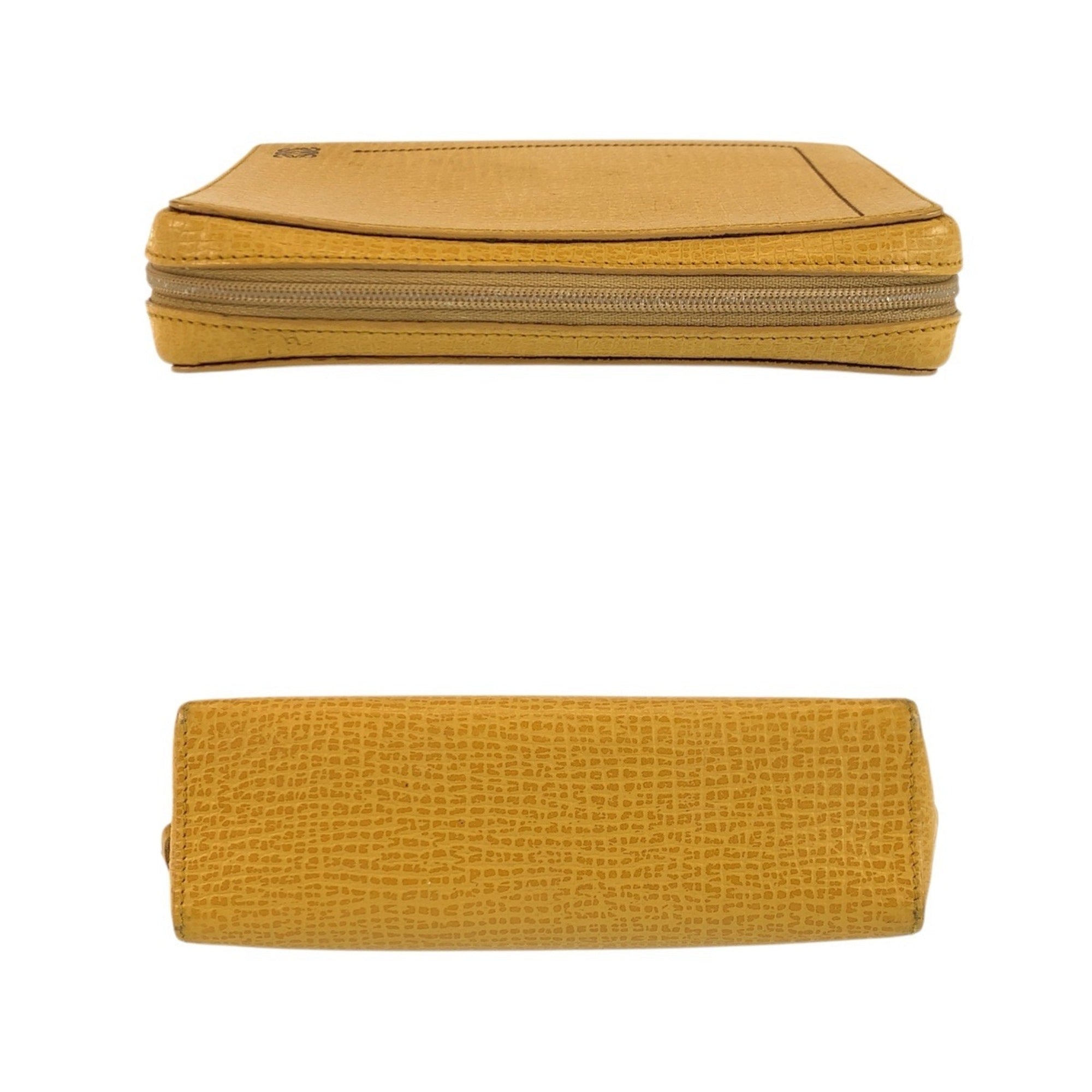 Loewe Yellow Leather Handbag Pouch (Pre-Owned)