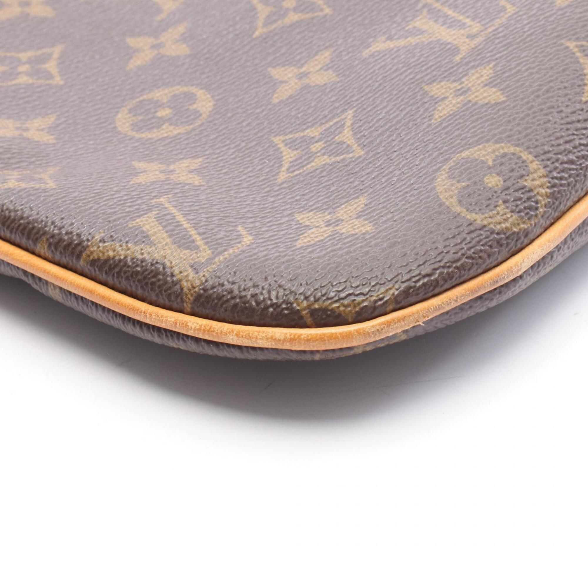 Louis Vuitton Brown Monogram Coated Canvas Leather Handbag Shoulder Bag (Pre-Owned)
