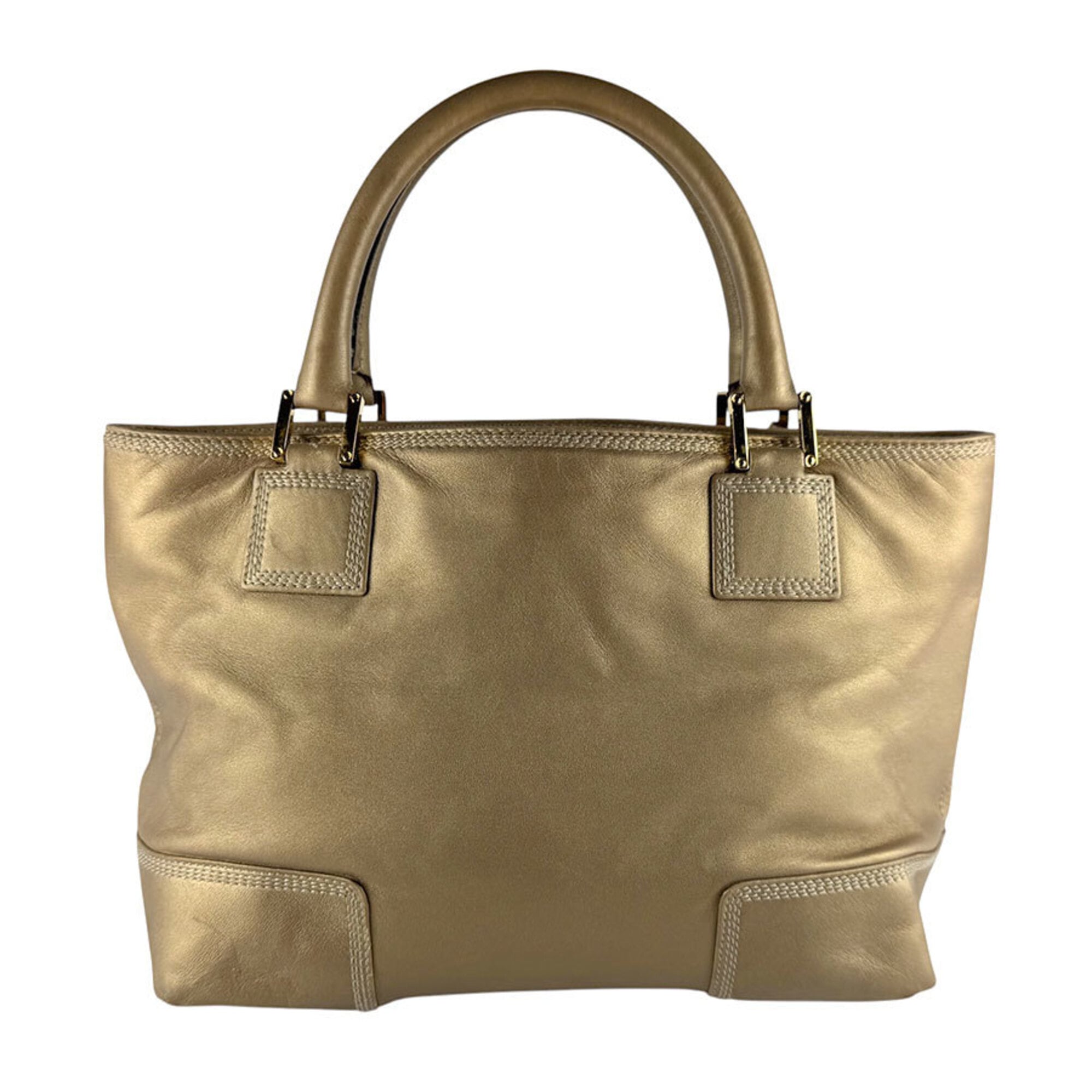 Loewe Gold Leather Handbag (Pre-Owned)