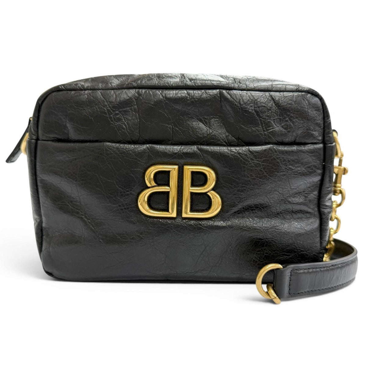 Balenciaga Black Leather Shoulder Bag (Pre-Owned)