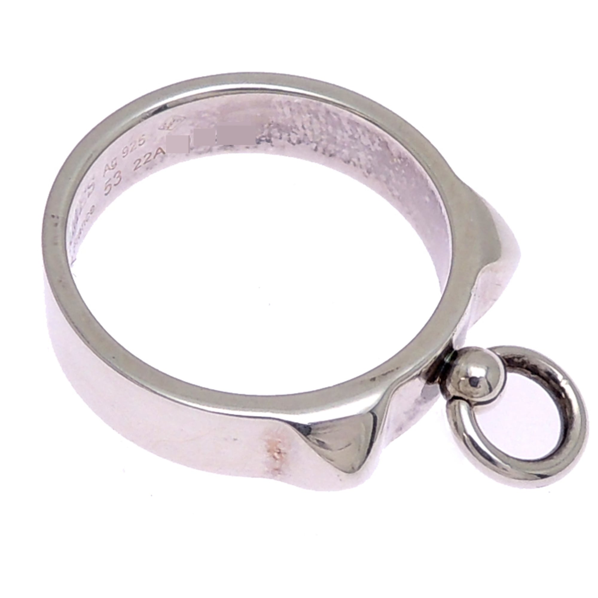 Hermes Silver 925 Band Ring (Pre-Owned)