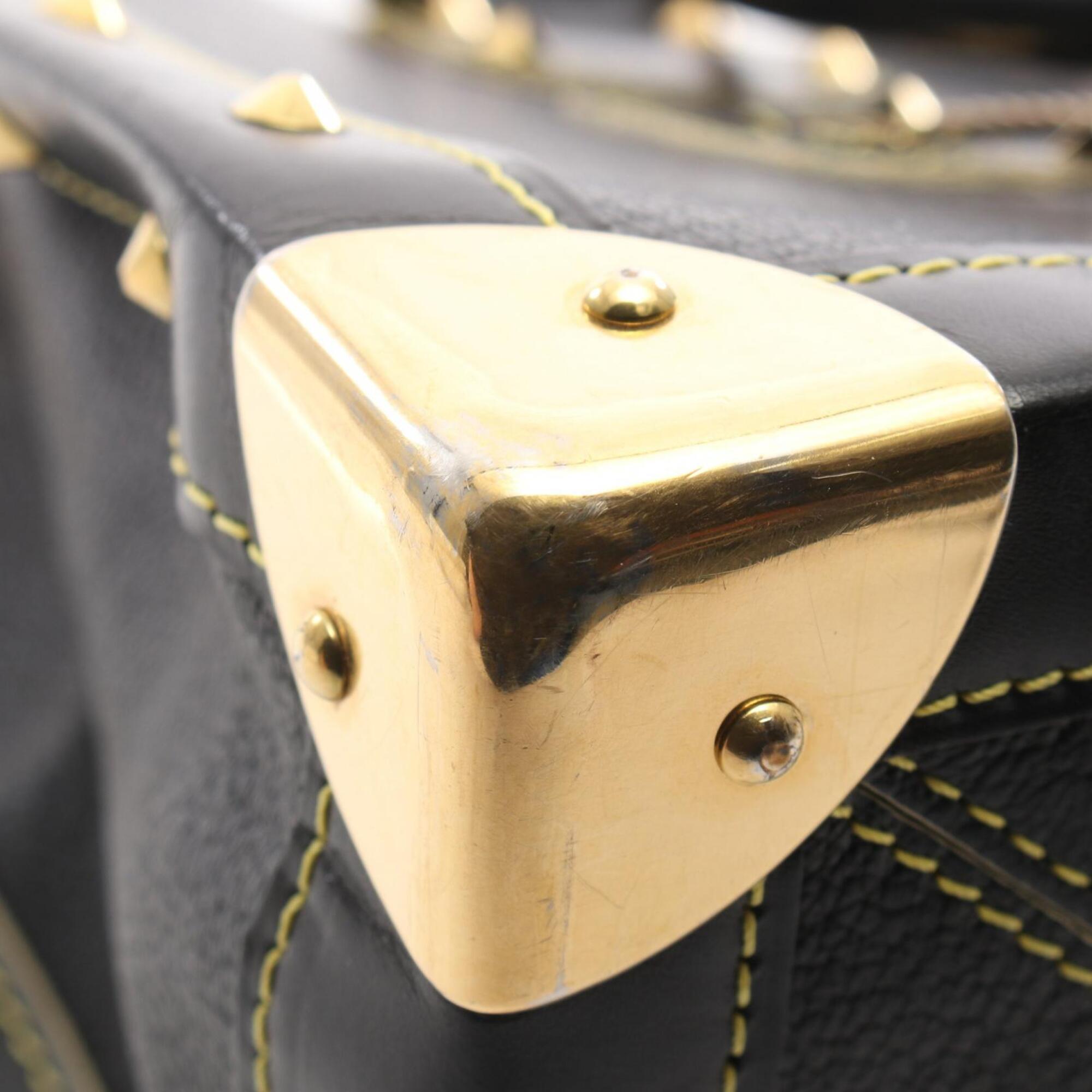 Louis Vuitton Black Leather Handbag (Pre-Owned)