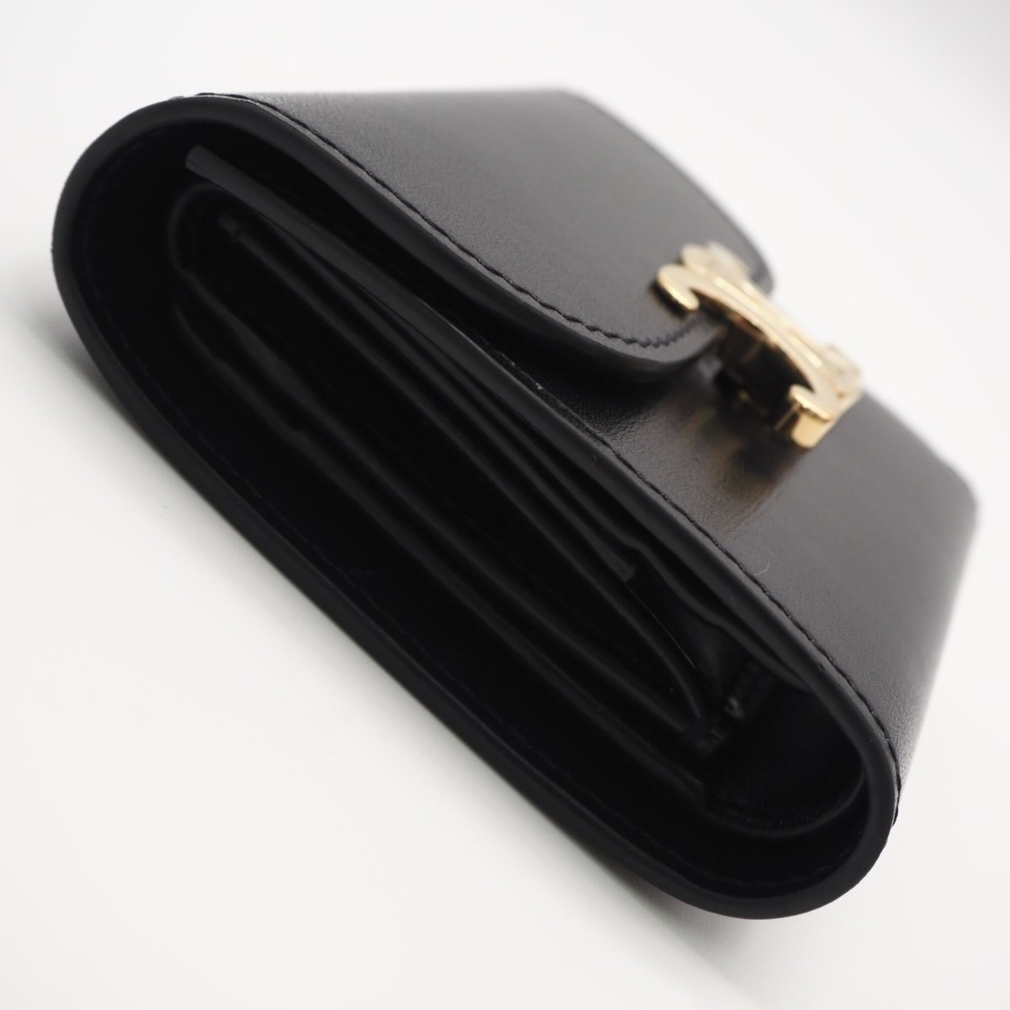 Celine Black Leather Wallet (Tri-Fold) (Pre-Owned)